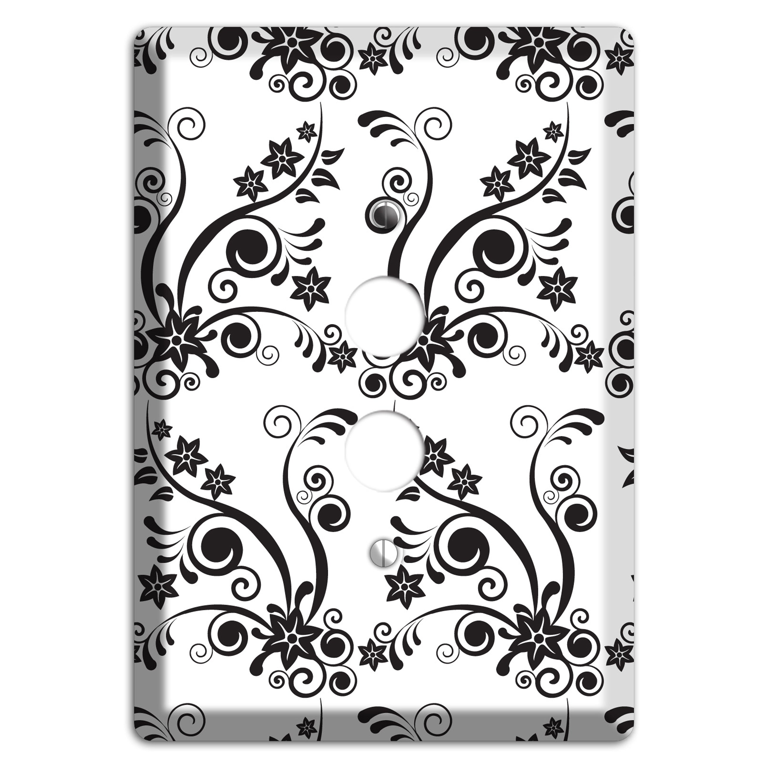 Scrolled Floral Toile 1 Pushbutton Wallplate