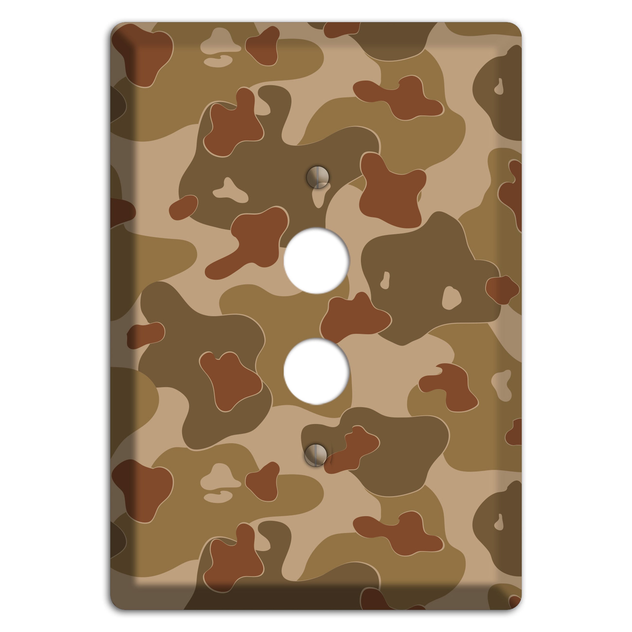 Earth Brown Camo 1 Pushbutton Wallplate
