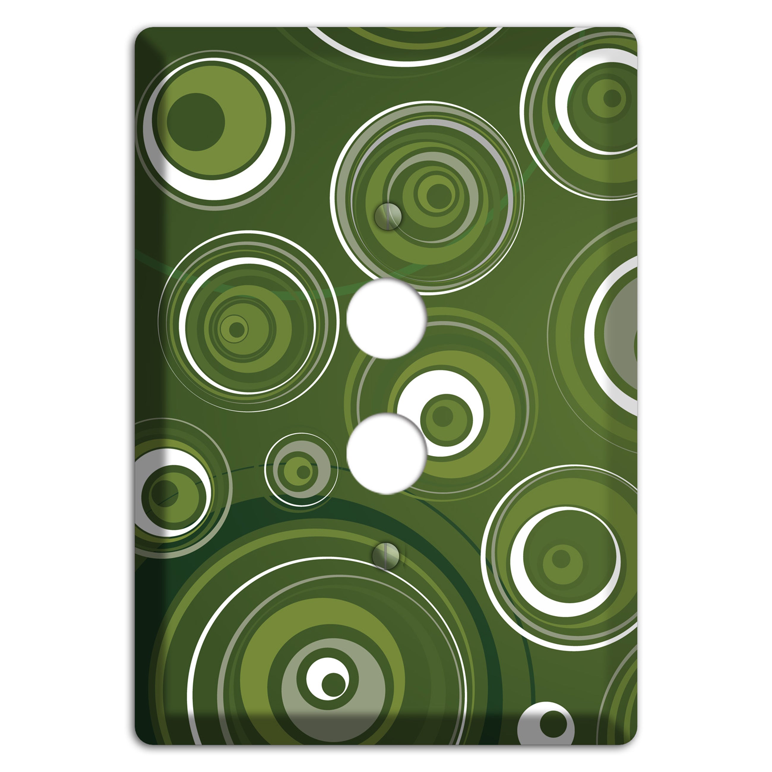 Green Circles 1 Pushbutton Wallplate