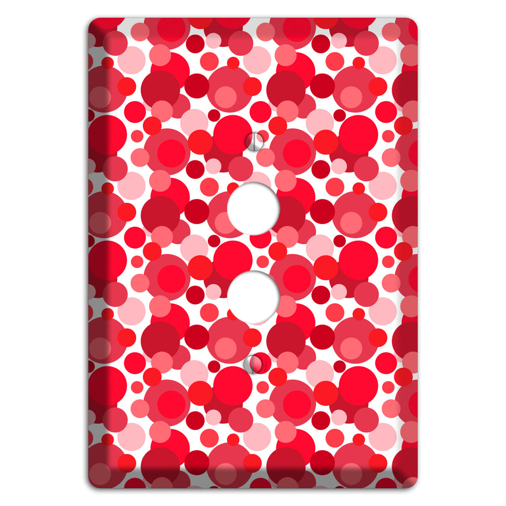 Multi Red Bubble Dots 1 Pushbutton Wallplate