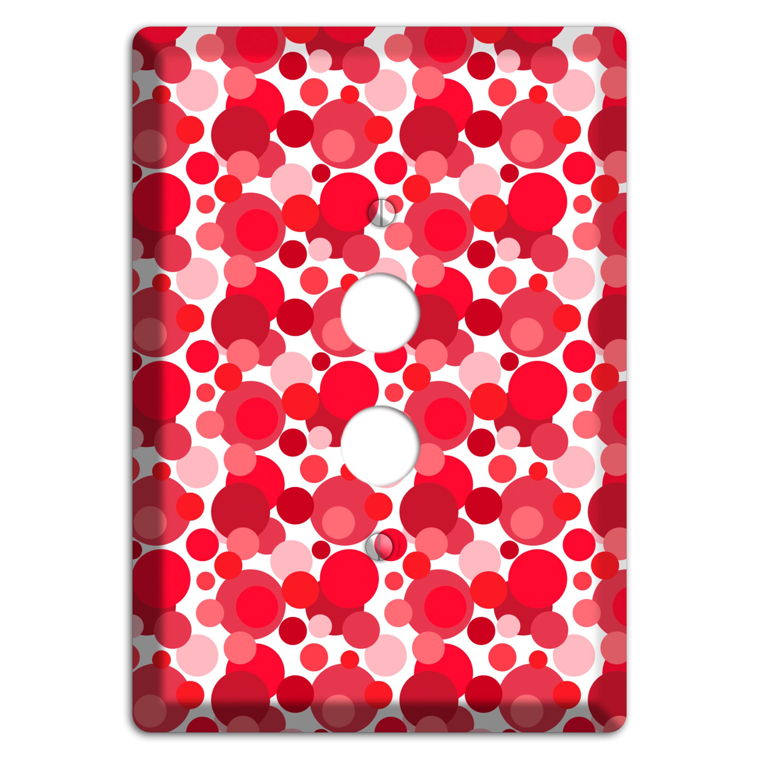 Multi Red Bubble Dots 1 Pushbutton Wallplate