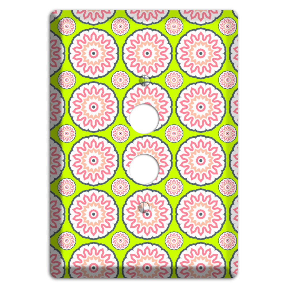 Green with Tiled Suzani 1 Pushbutton Wallplate