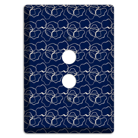 Blue with Irregular Circles 1 Pushbutton Wallplate
