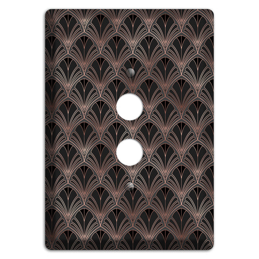 Black and Rose Deco 1 Pushbutton Wallplate