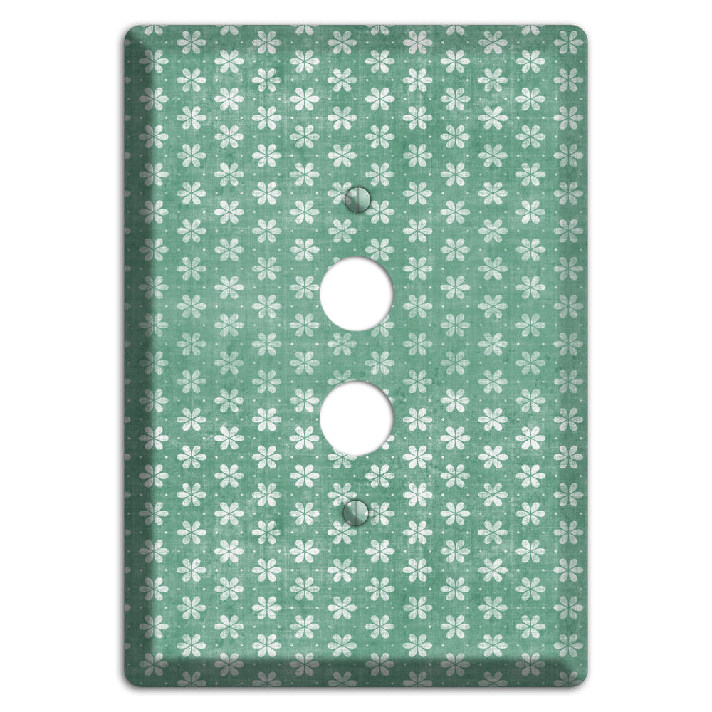 Mustard Grunge Floral Contour 1 Pushbutton Wallplate