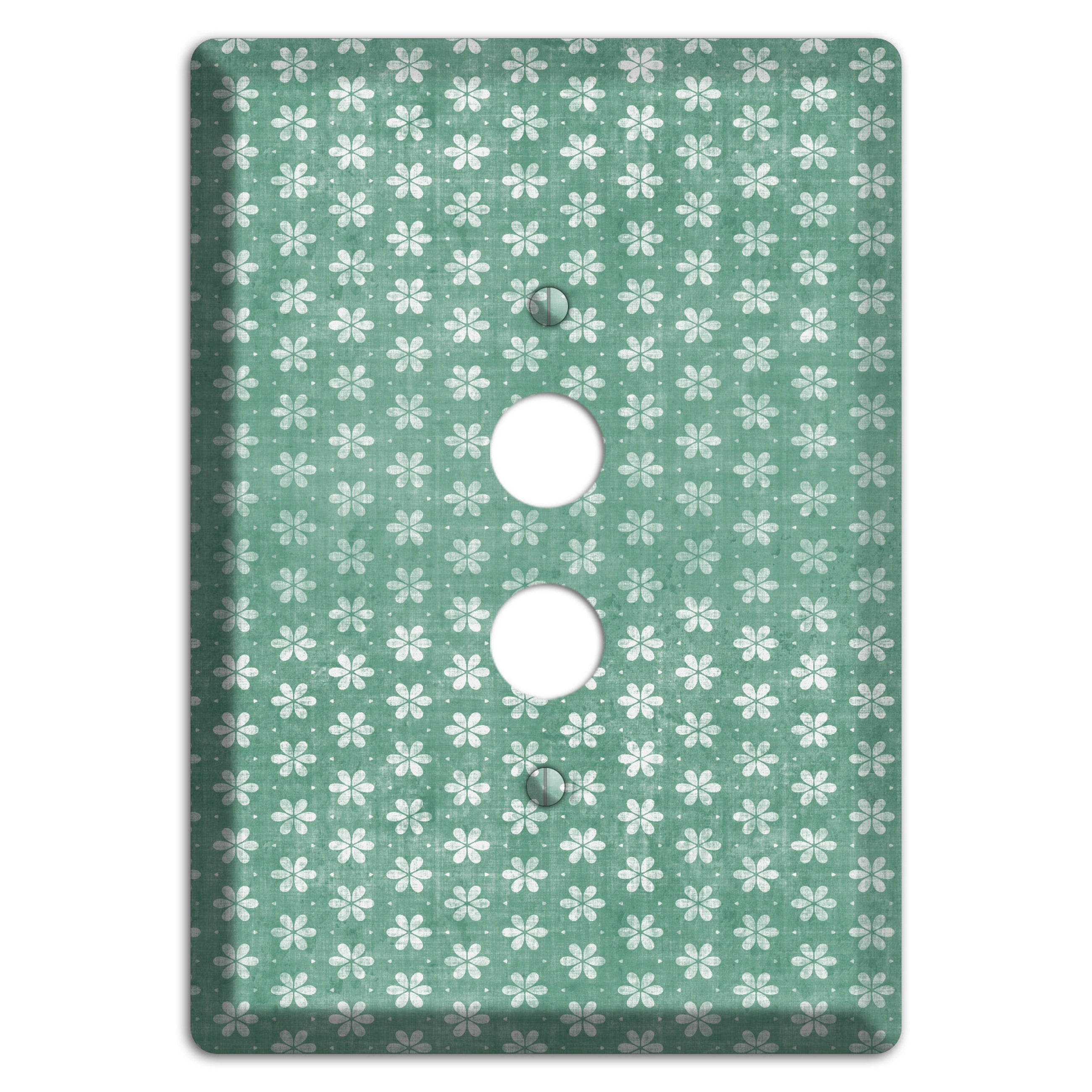 Mustard Grunge Floral Contour 1 Pushbutton Wallplate