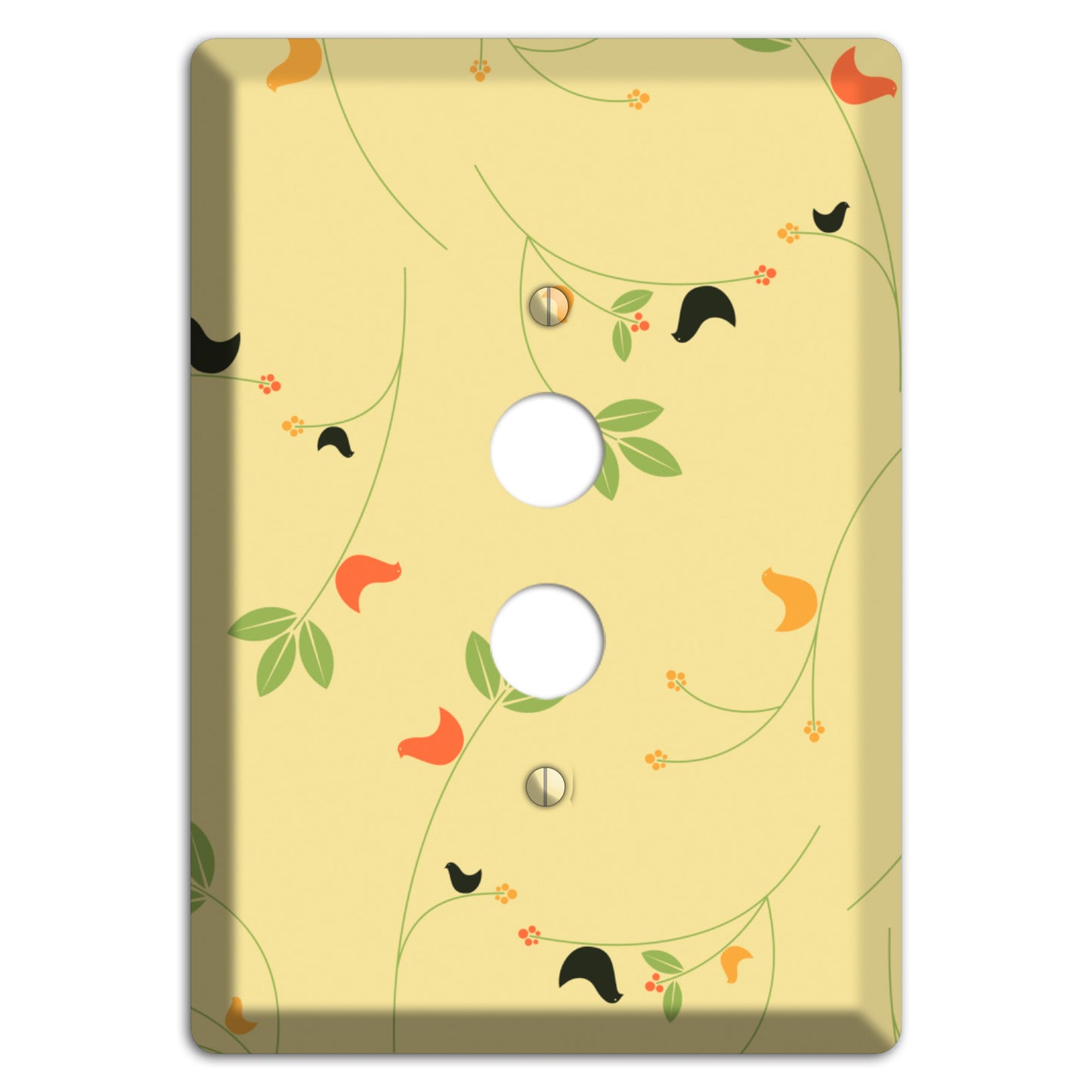 Delicate Yellow Flowers 1 Pushbutton Wallplate