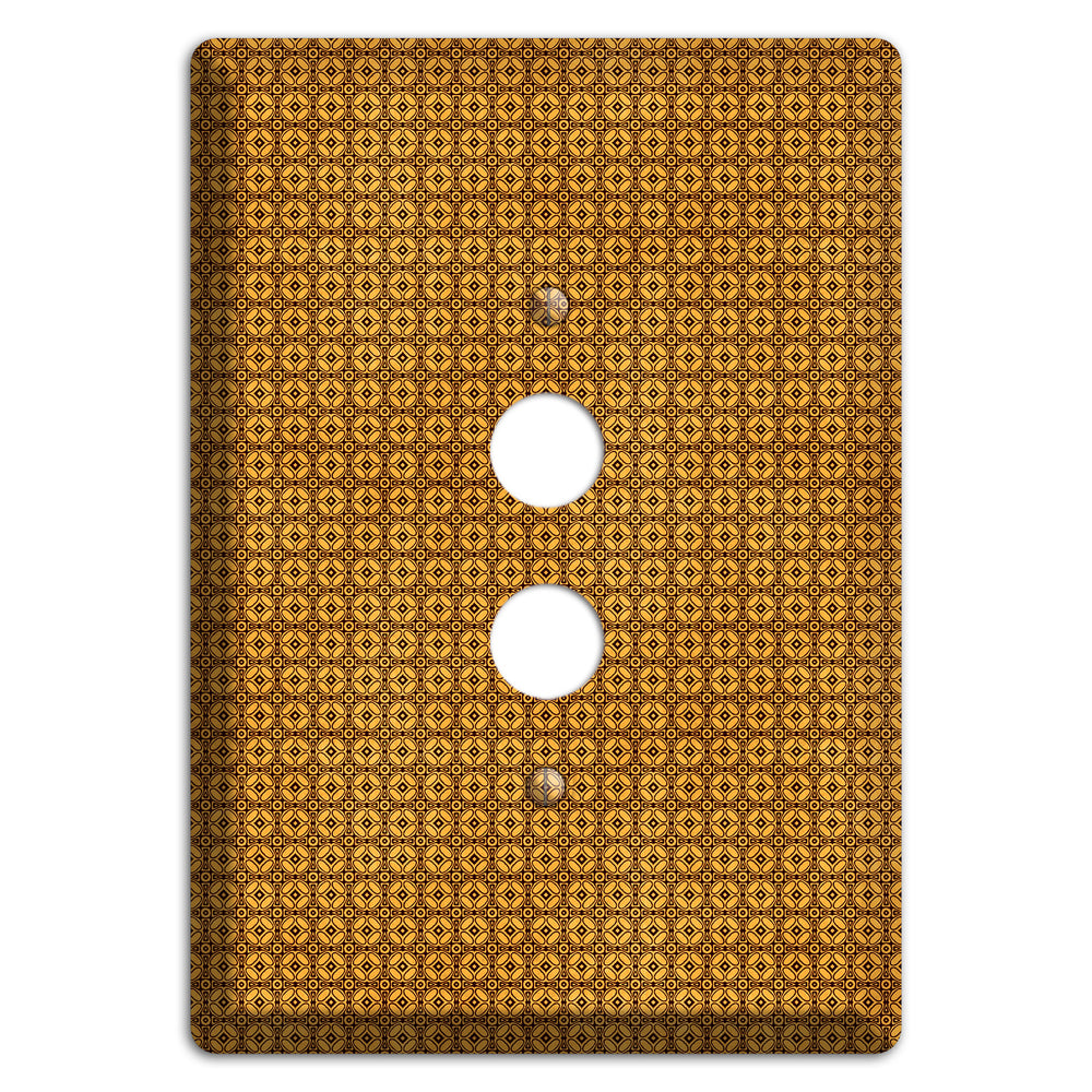 Multi Maroon Orange Arabesque 1 Pushbutton Wallplate