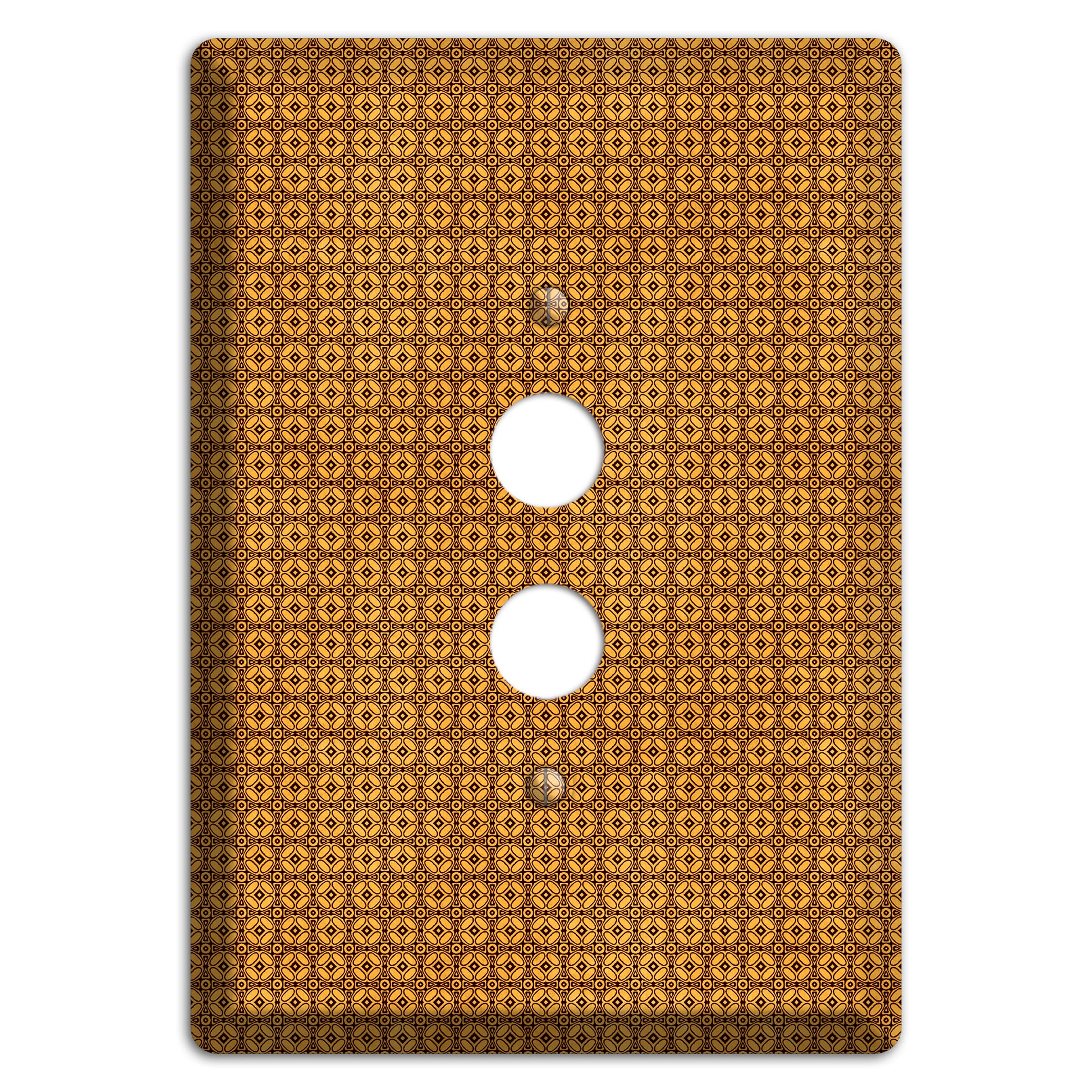 Multi Maroon Orange Arabesque 1 Pushbutton Wallplate