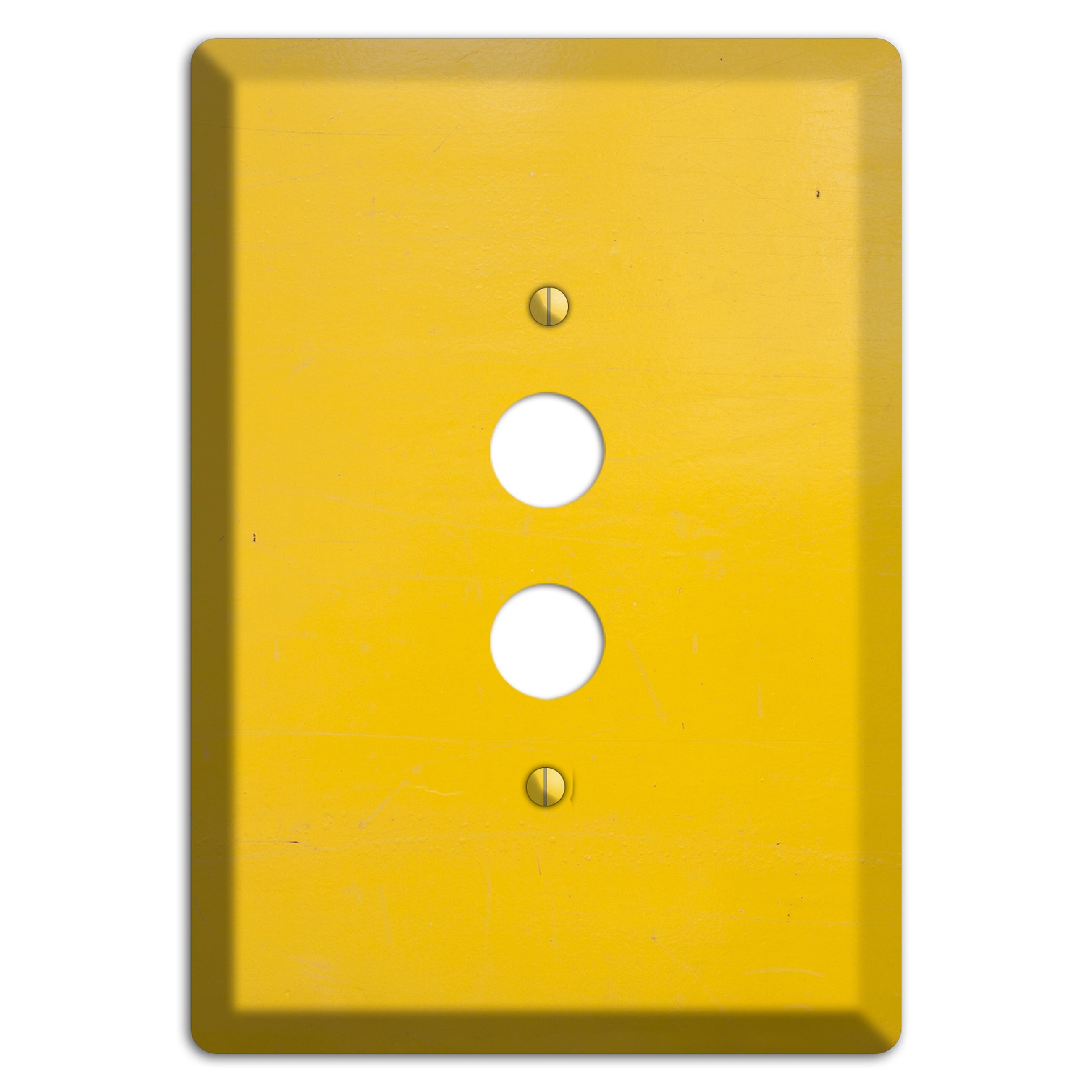 Bright Yellow Concrete 1 Pushbutton Wallplate