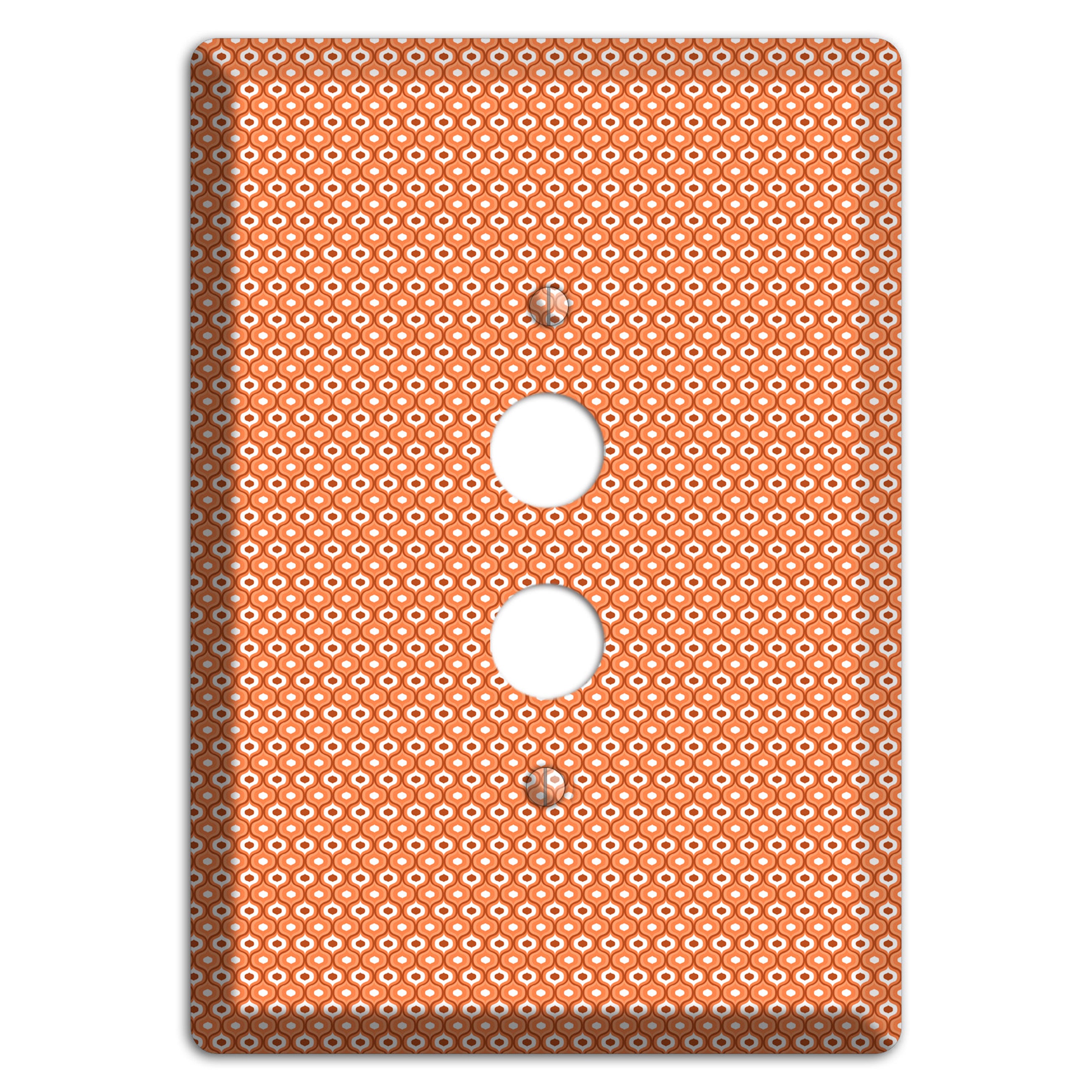 Coral Tiny Double Scallop 1 Pushbutton Wallplate