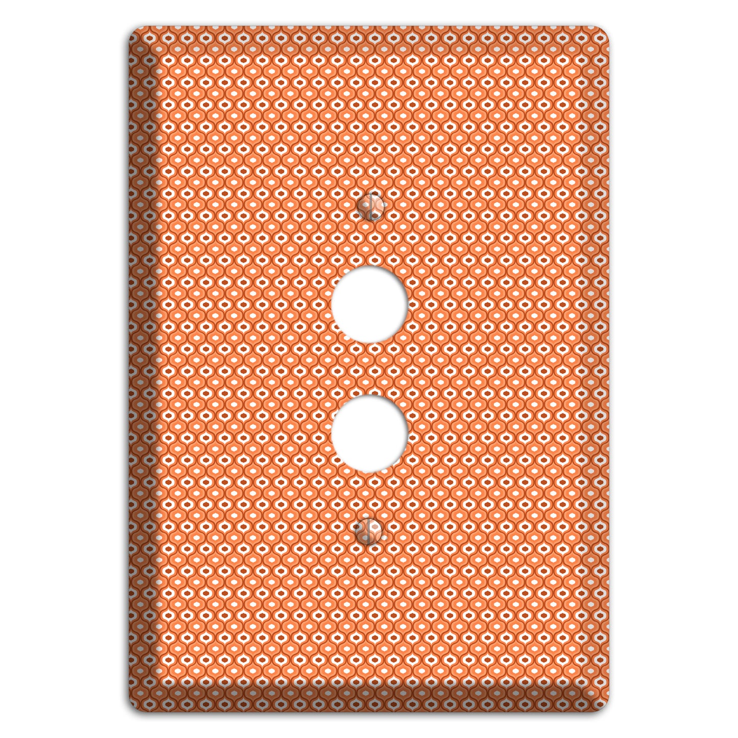 Coral Tiny Double Scallop 1 Pushbutton Wallplate