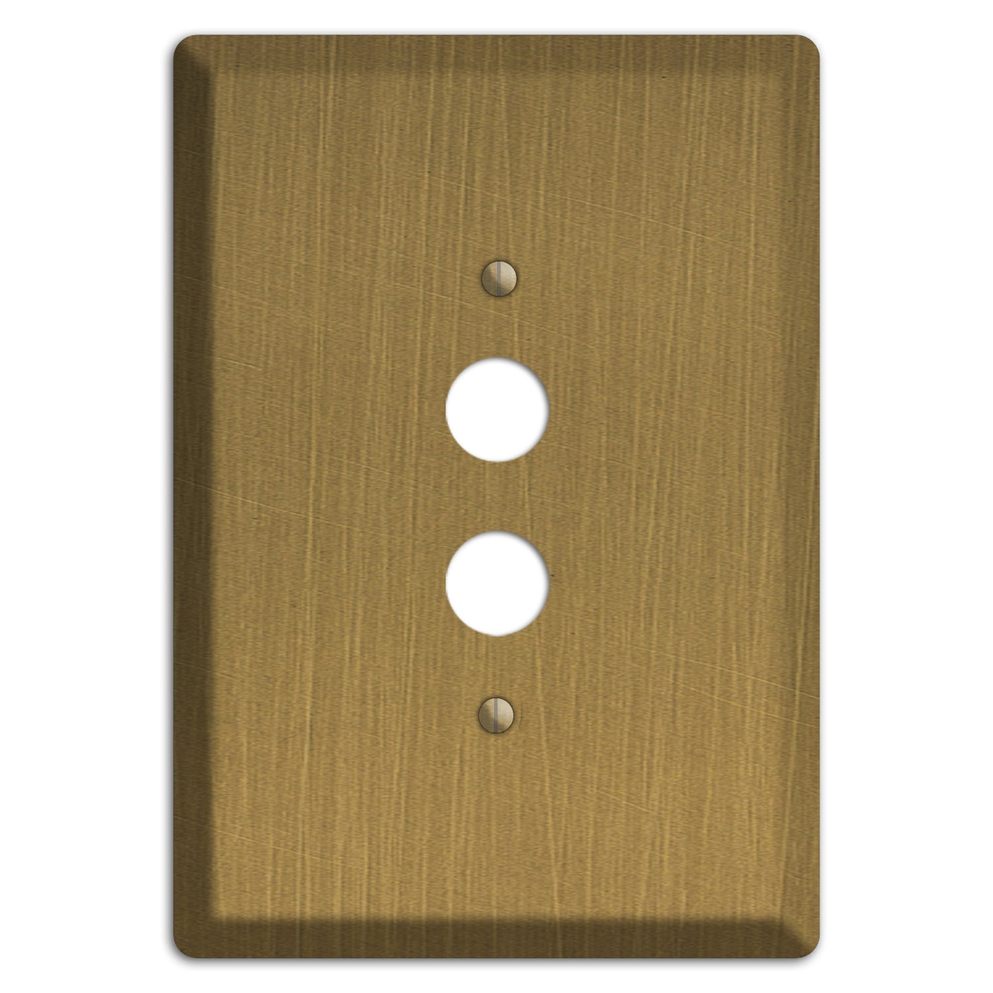 Antique Brushed Solid Brass 1 Pushbutton Wallplate