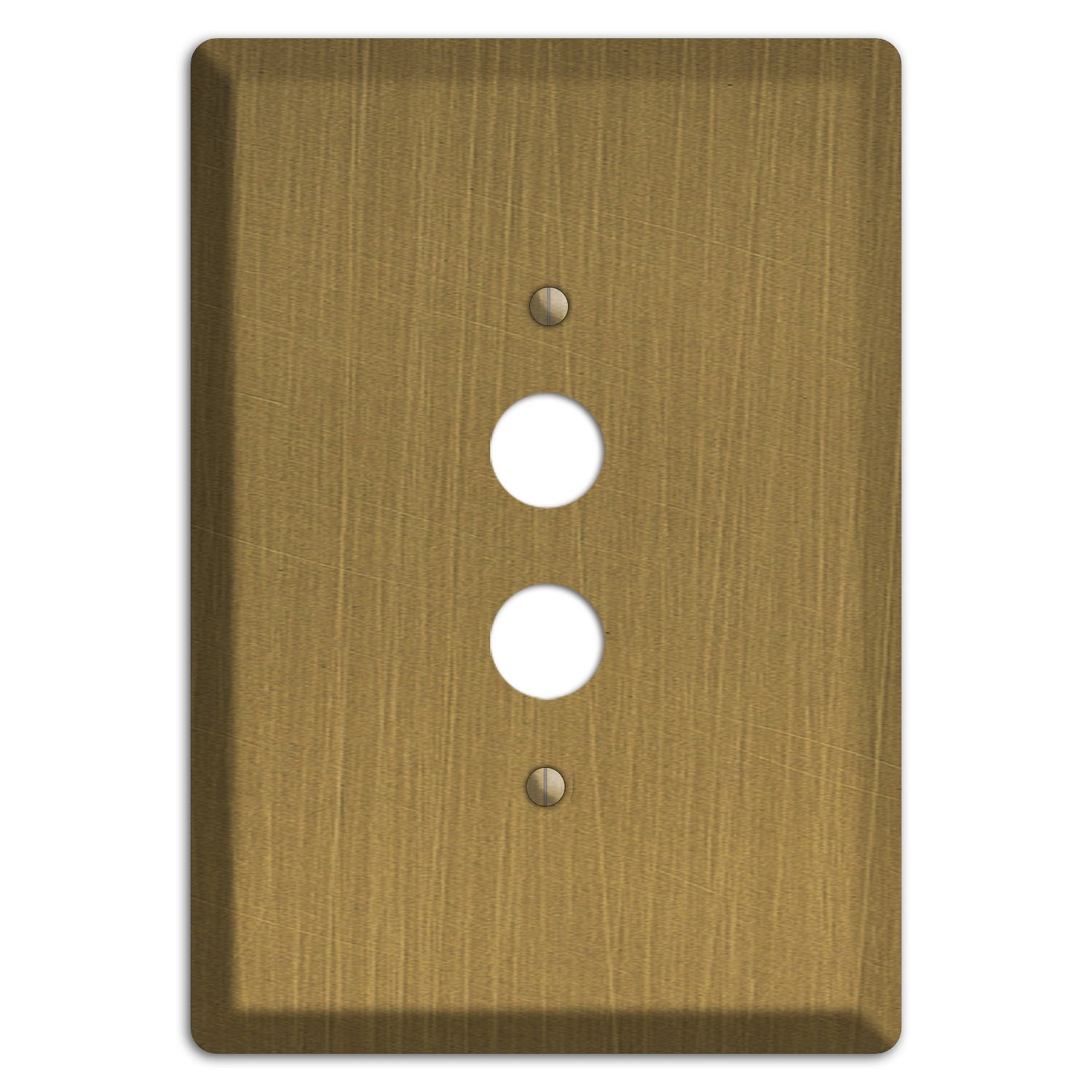 Antique Brushed Solid Brass 1 Pushbutton Wallplate