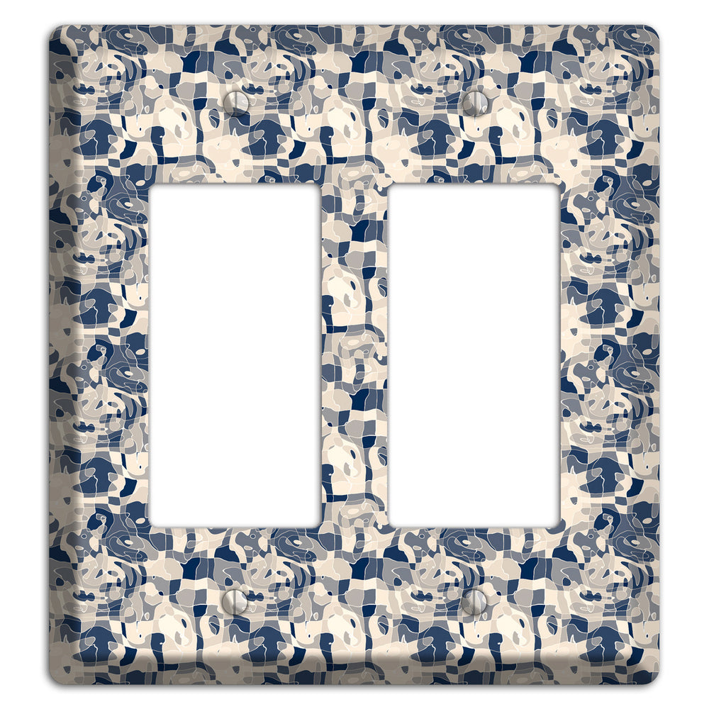 Multi Olive Bubble Dots 2 Rocker Wallplate