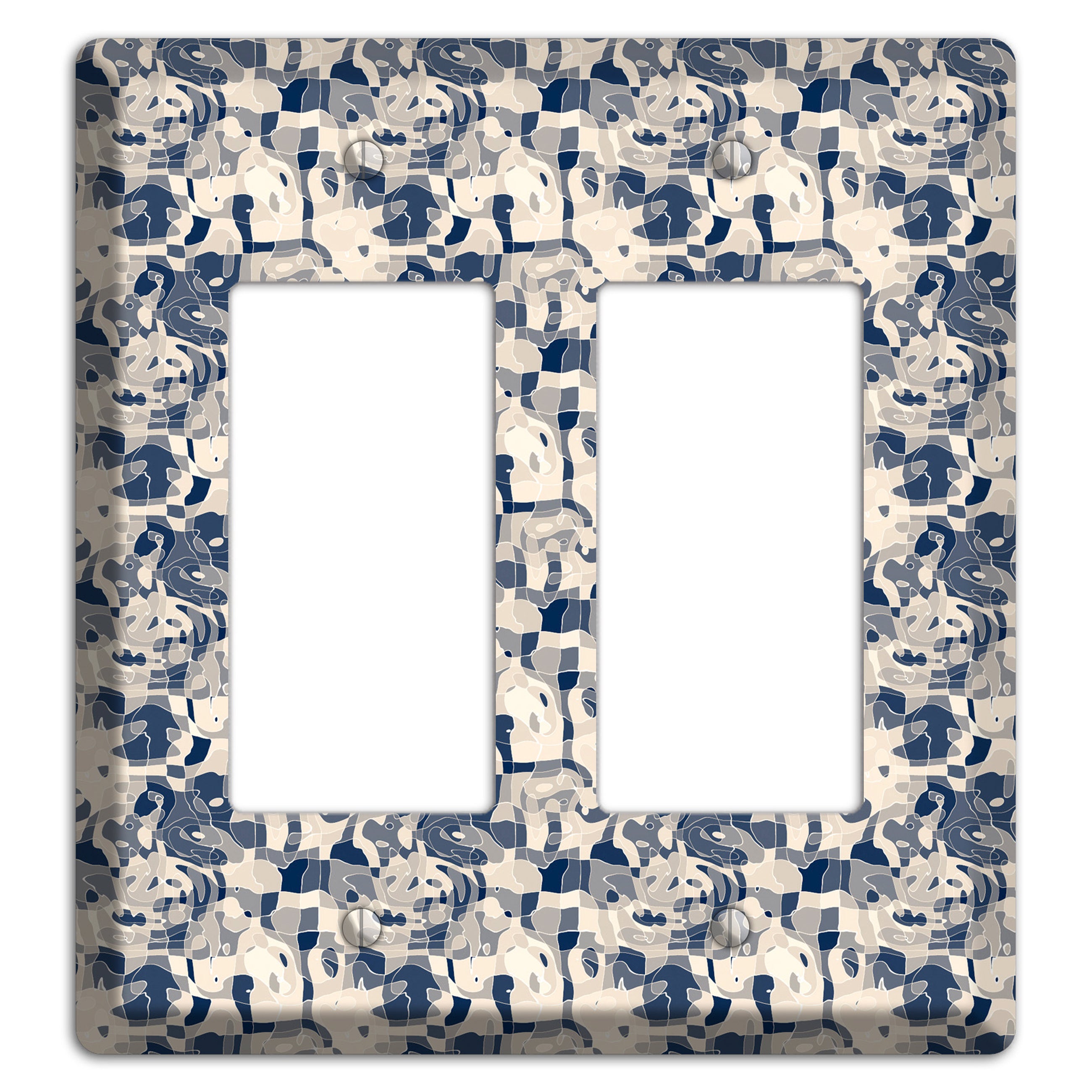 Multi Olive Bubble Dots 2 Rocker Wallplate