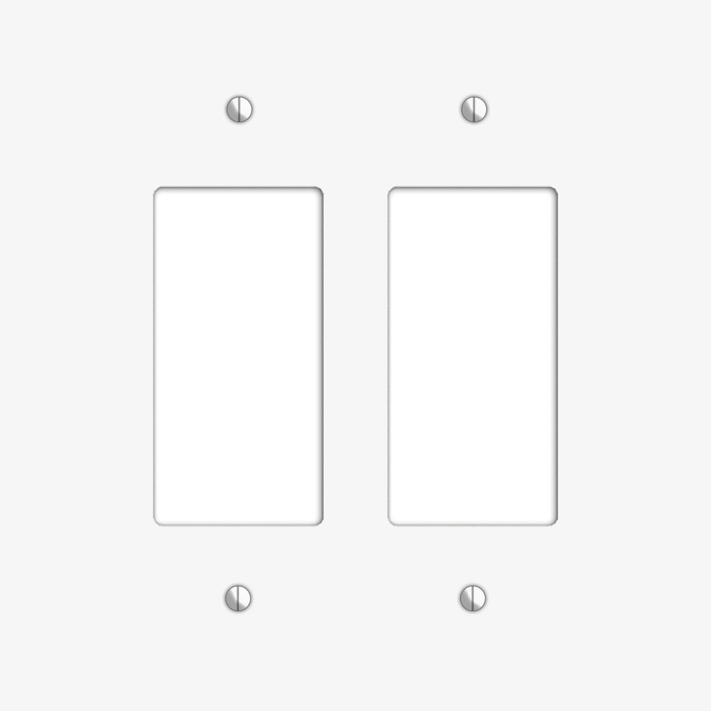 Oversized Discontinued White Metal 2 Rocker Wallplate