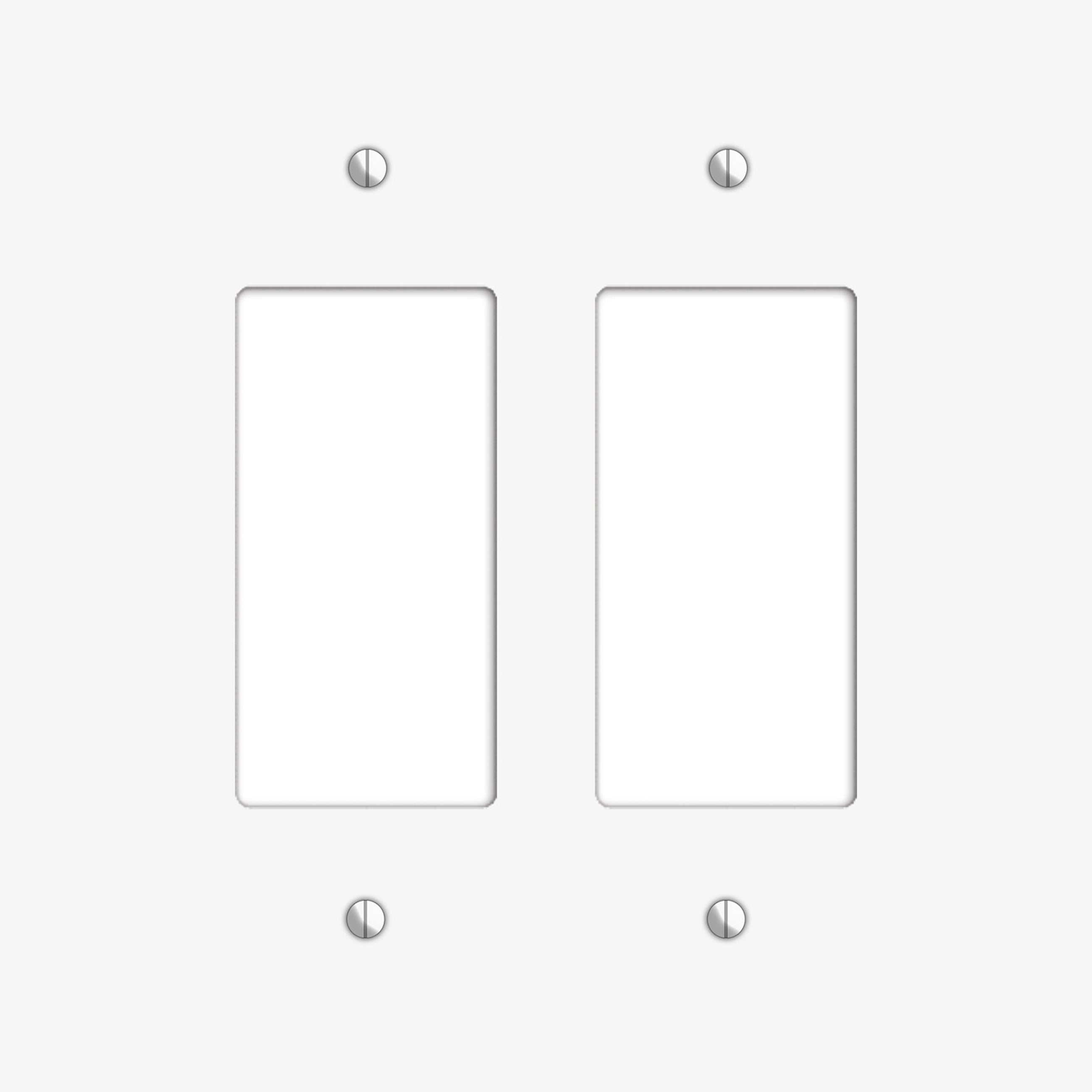 Oversized Discontinued White Metal 2 Rocker Wallplate