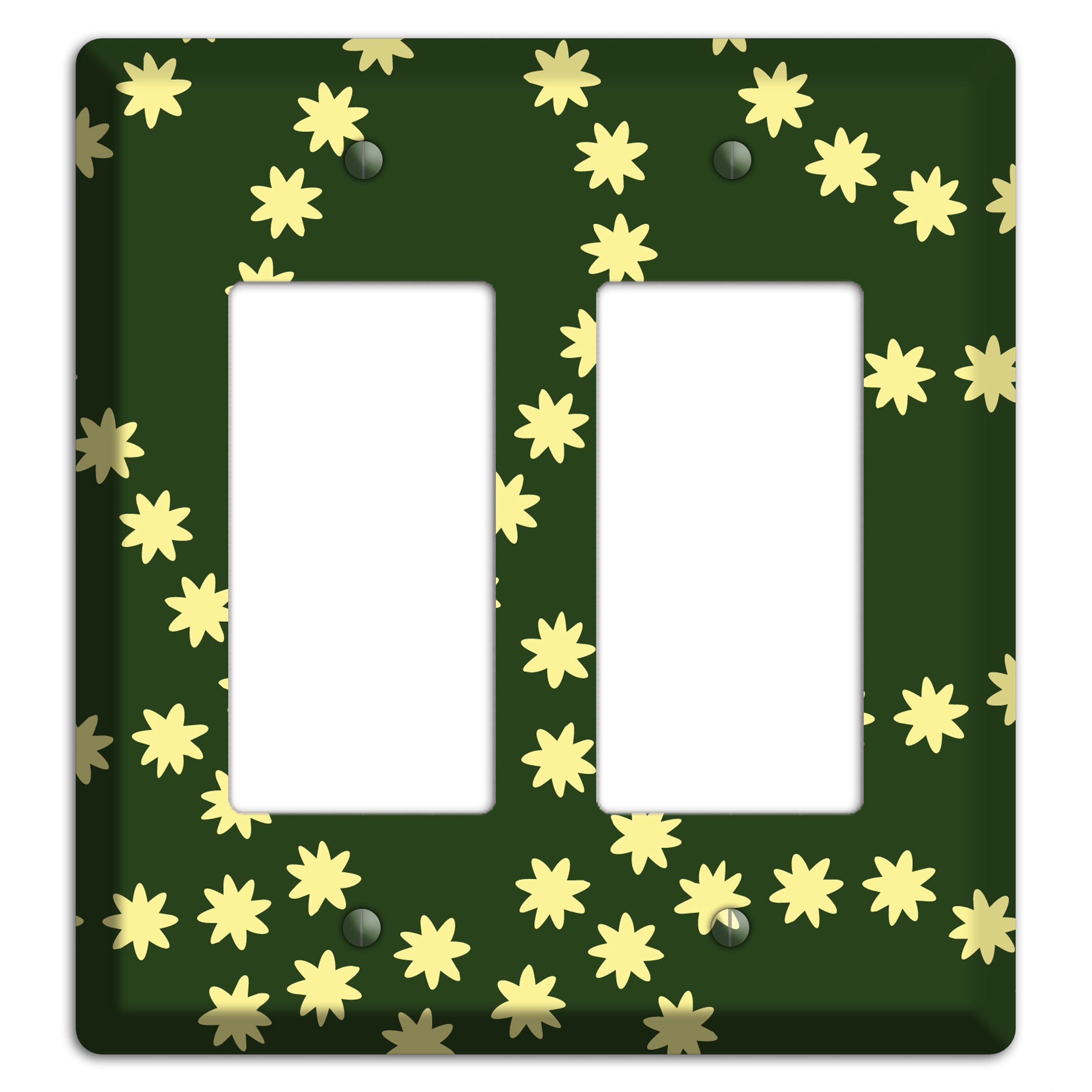 Green with Yellow Constellation 2 Rocker Wallplate