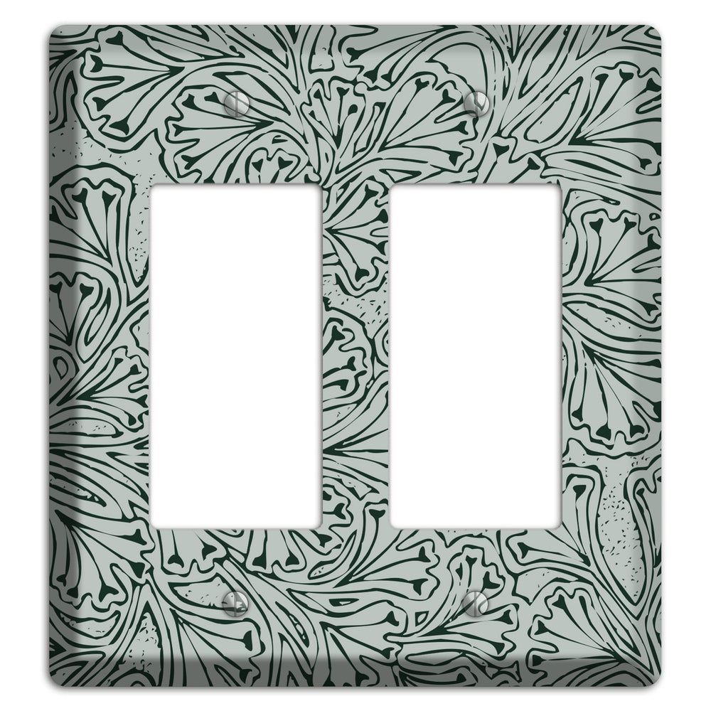 Deco Grey Interlocking Floral 2 Rocker Wallplate