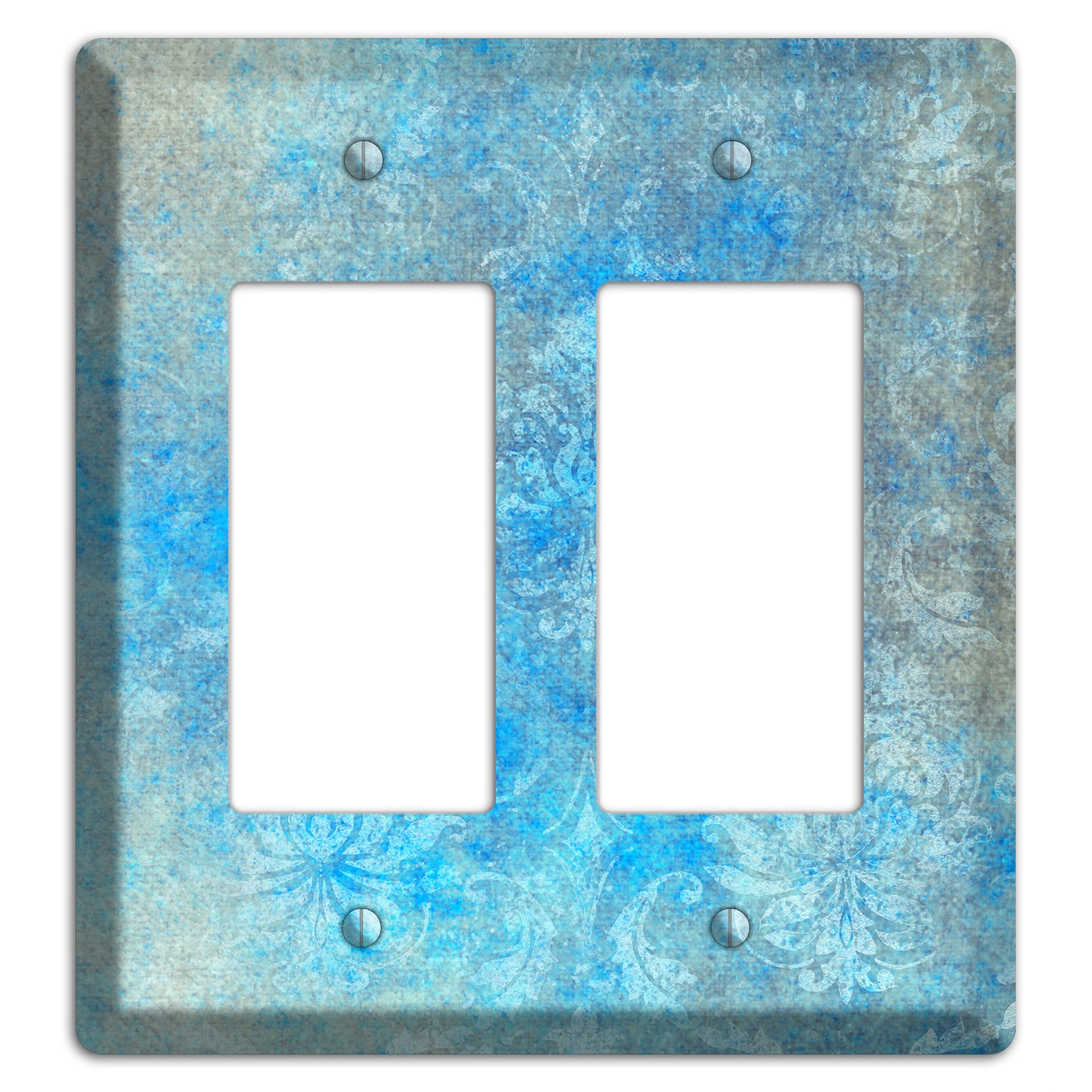 Picton Blue Whimsical Damask 2 Rocker Wallplate