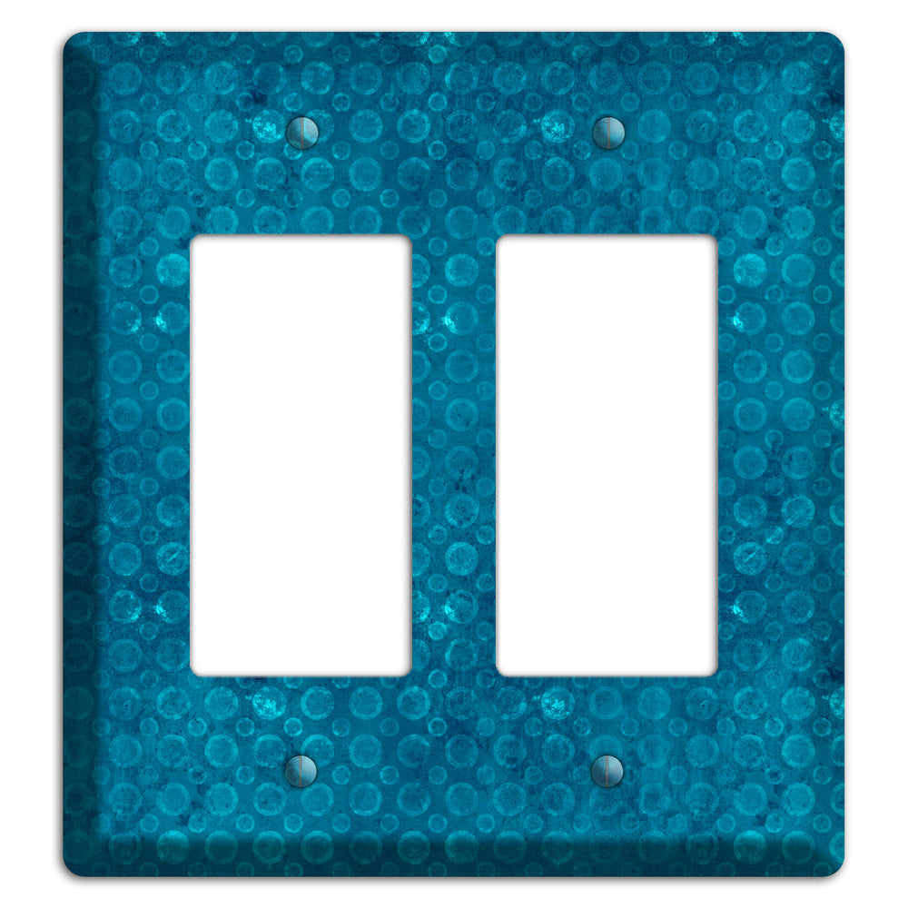 Turquoise Circles 2 Rocker Wallplate