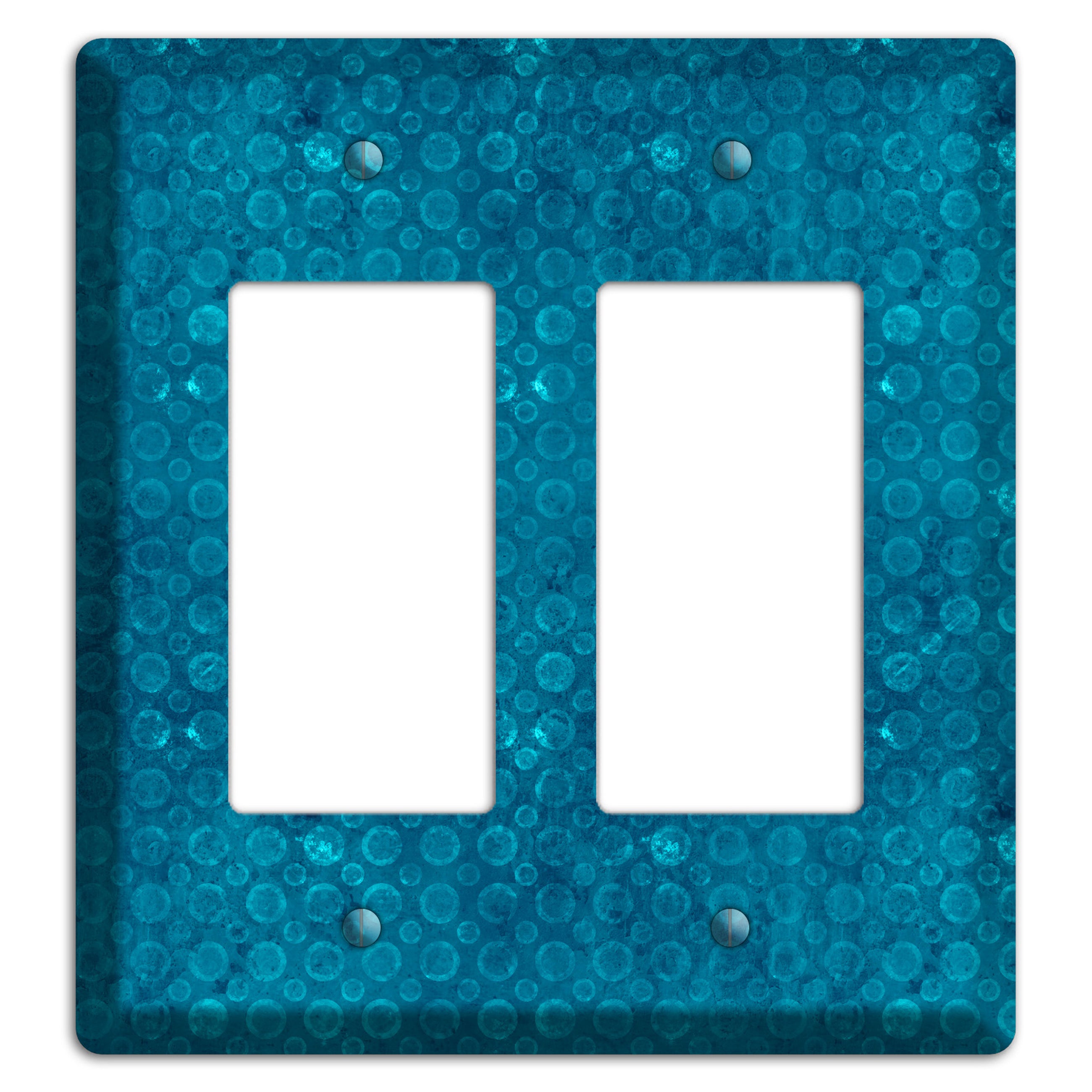 Turquoise Circles 2 Rocker Wallplate