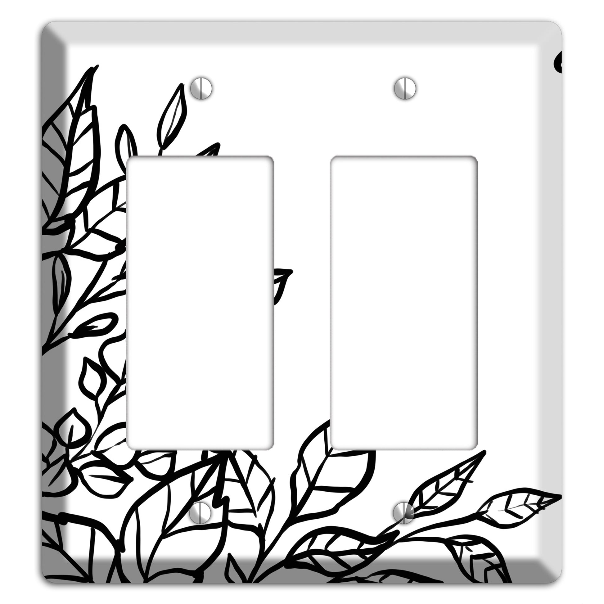 Hand-Drawn Floral 19 2 Rocker Wallplate
