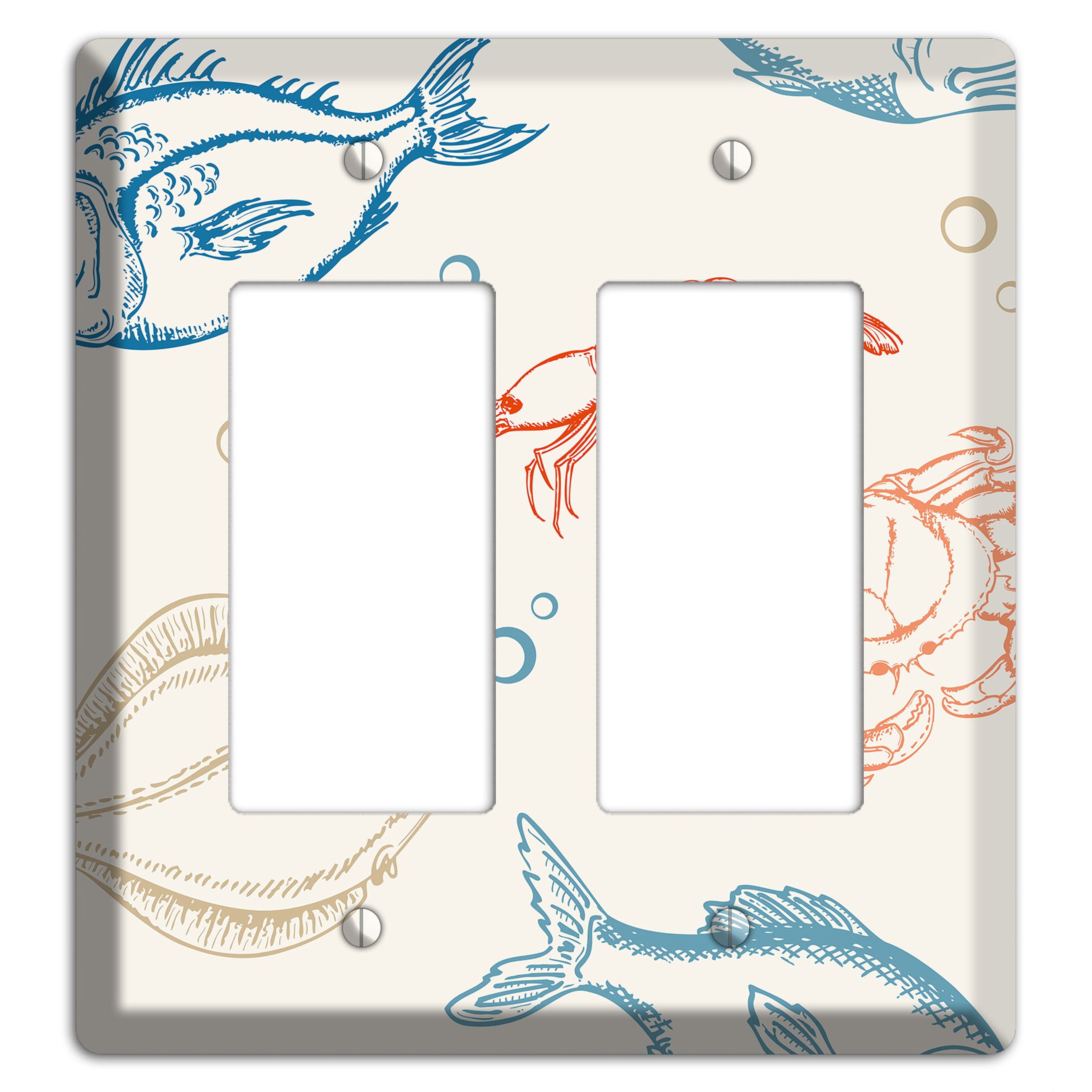 Mixed Sea Life Style 1 2 Rocker Wallplate