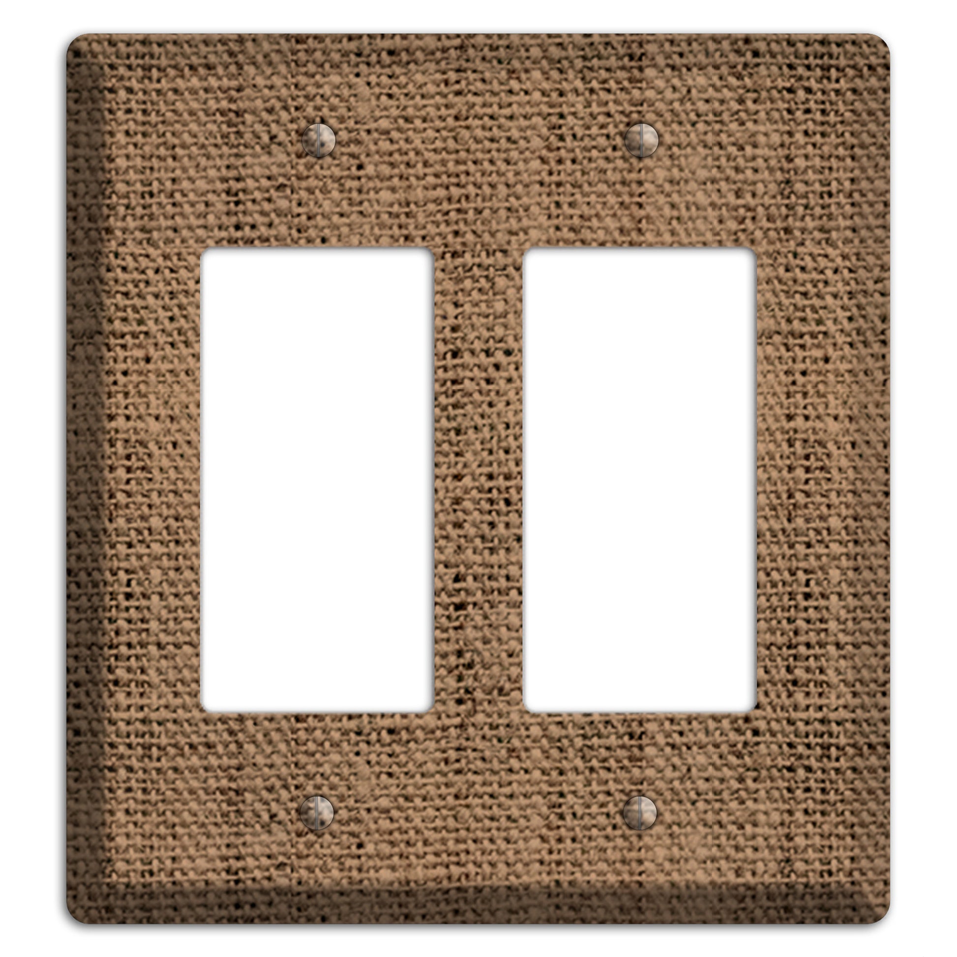 Beaver Burlap 2 Rocker Wallplate