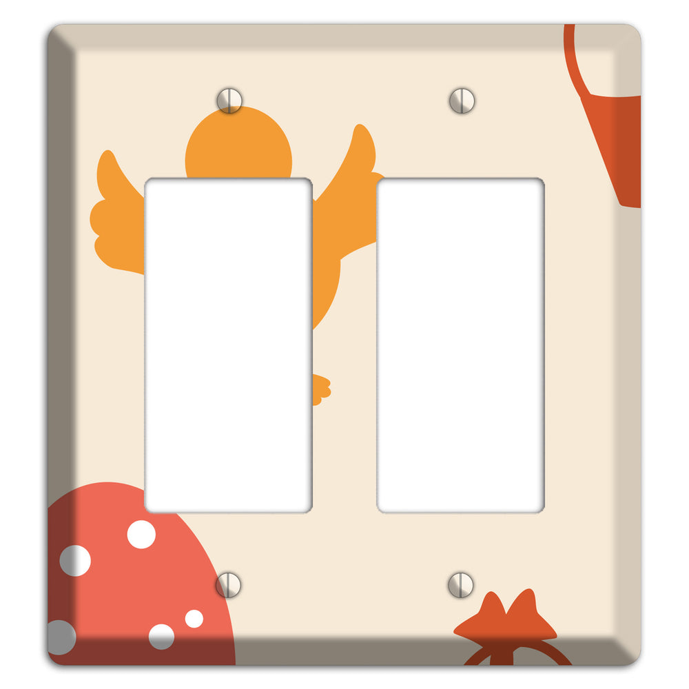 Yellow Chick 2 Rocker Wallplate
