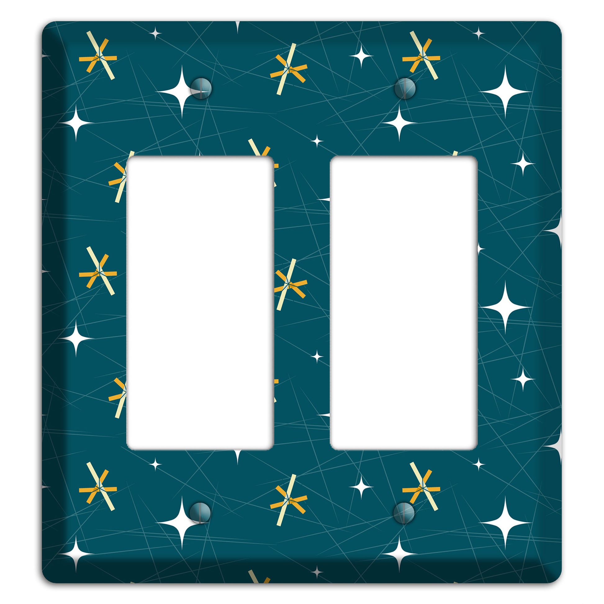 Navy Mid-Century Atomic 2 Rocker Wallplate