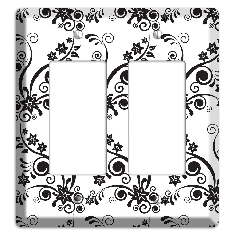 Scrolled Floral Toile 2 Rocker Wallplate