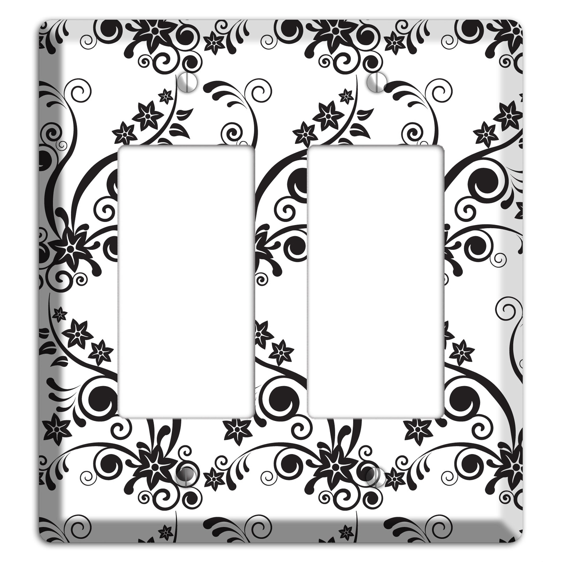 Scrolled Floral Toile 2 Rocker Wallplate