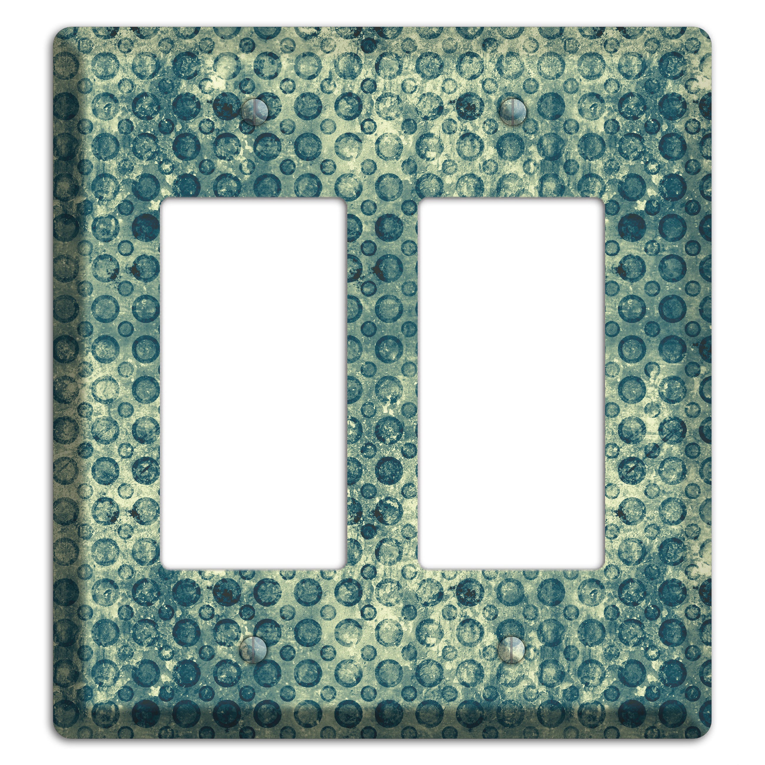 Green Circles 2 Rocker Wallplate