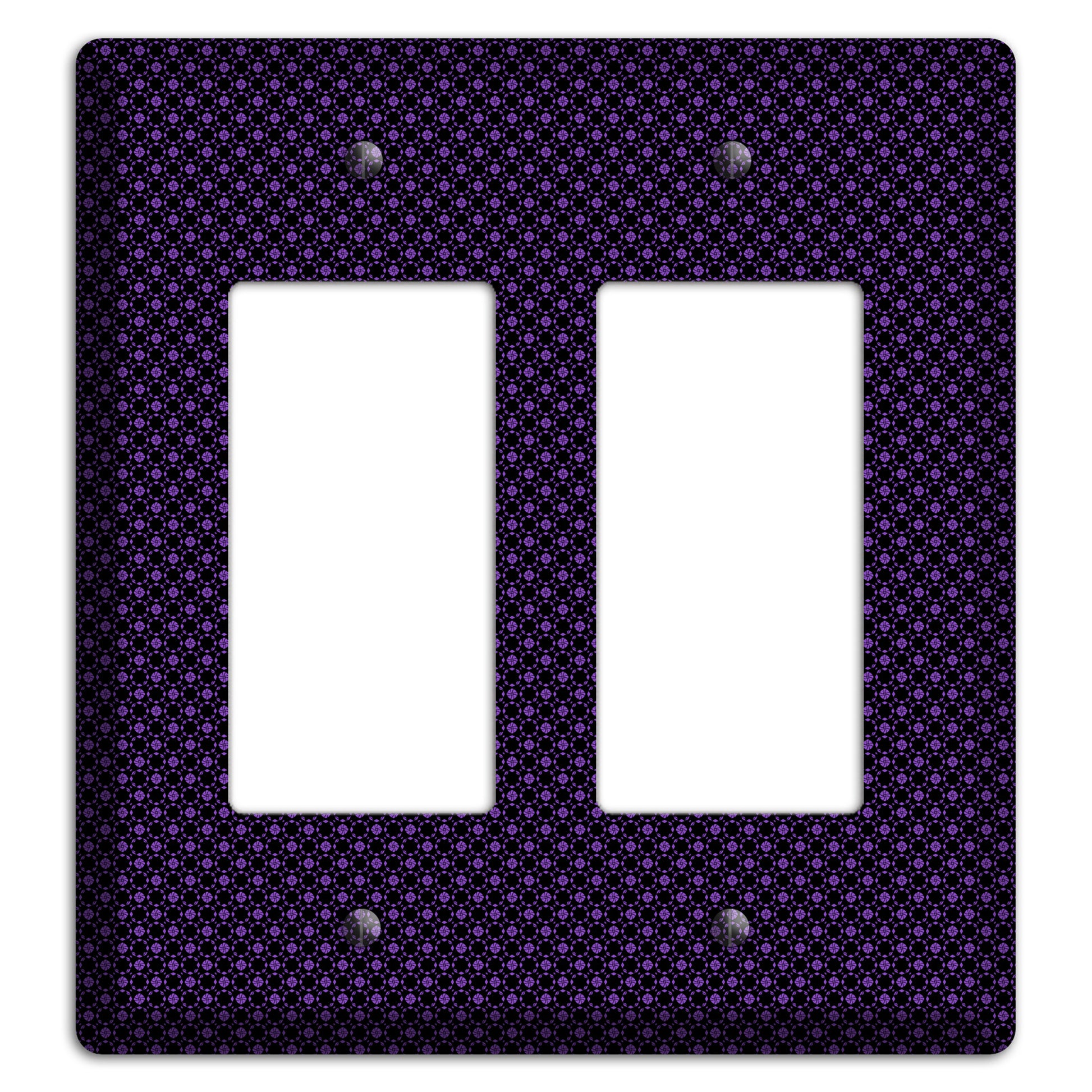 Multi Purple Geometric 2 Rocker Wallplate