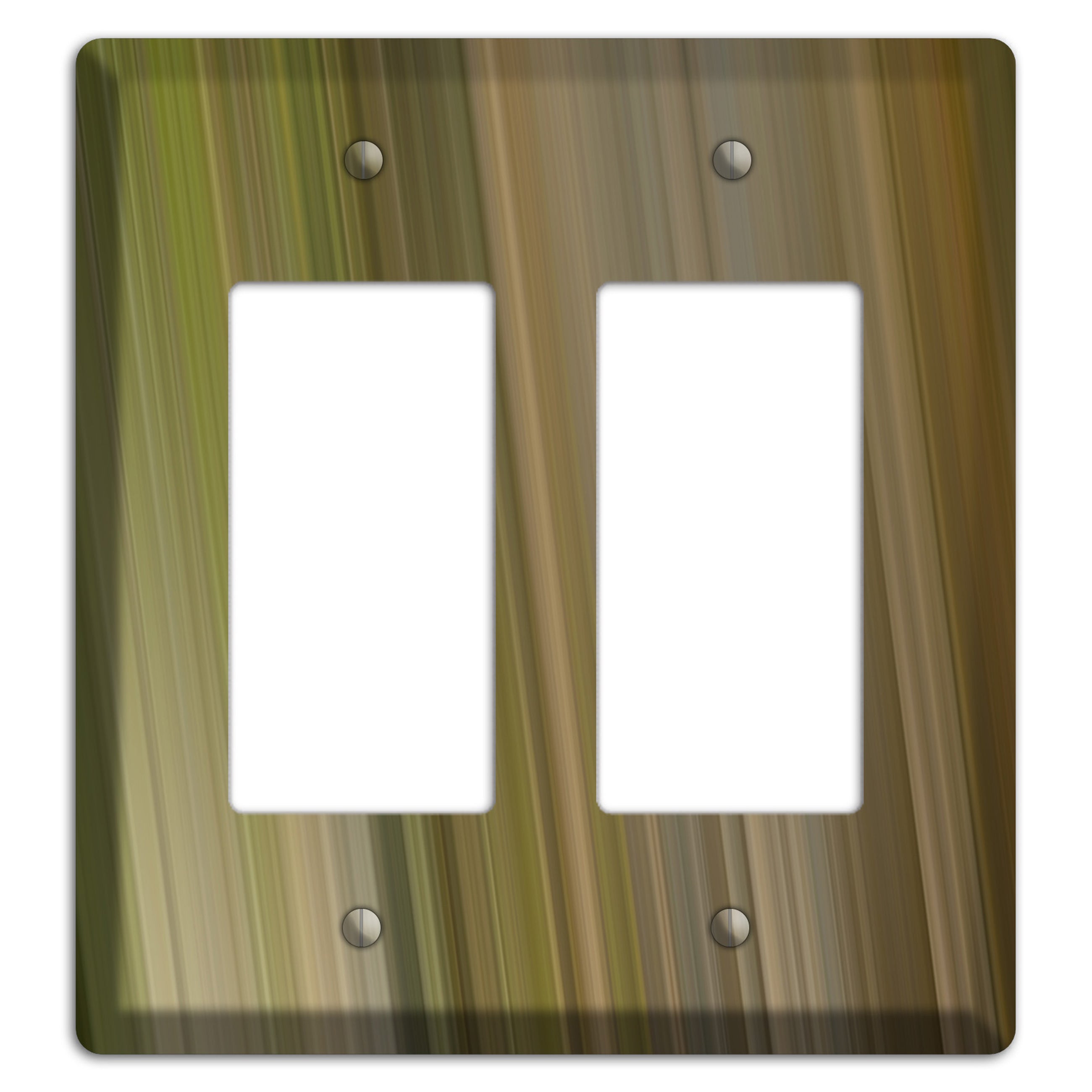 Olive and Brown Ray of Light 2 Rocker Wallplate