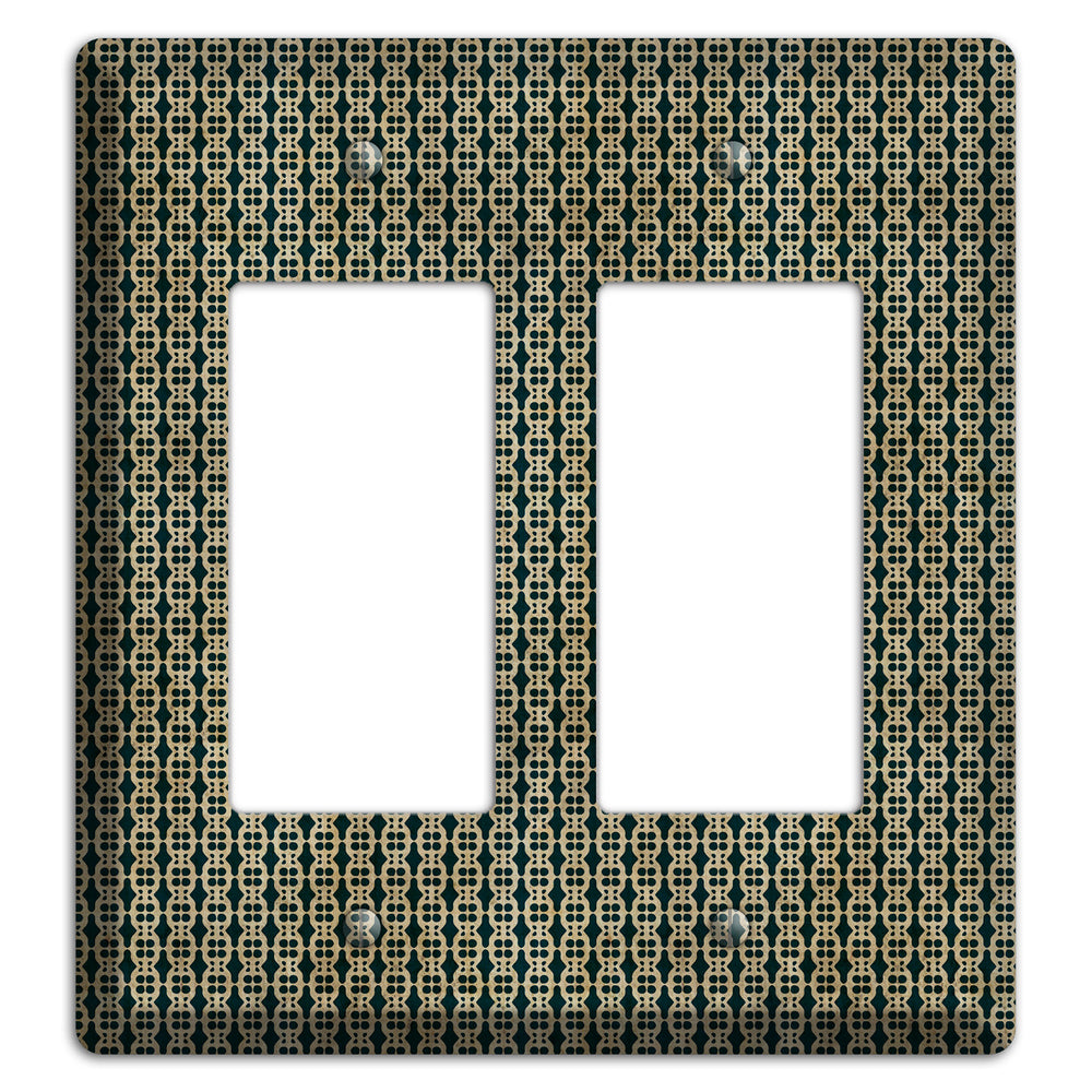 Dark Green Grunge Tiny Tiled Tapestry 3 2 Rocker Wallplate