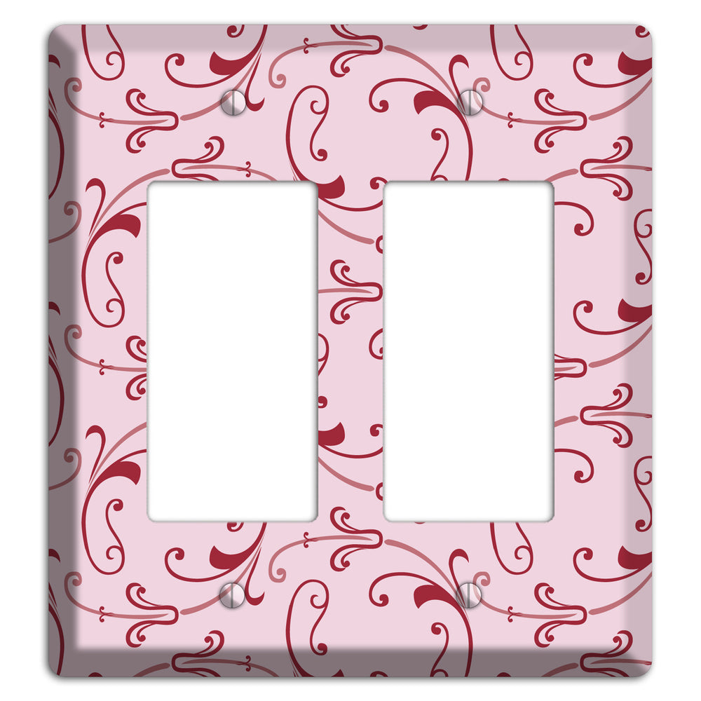 Pink Victorian Sprig 2 Rocker Wallplate