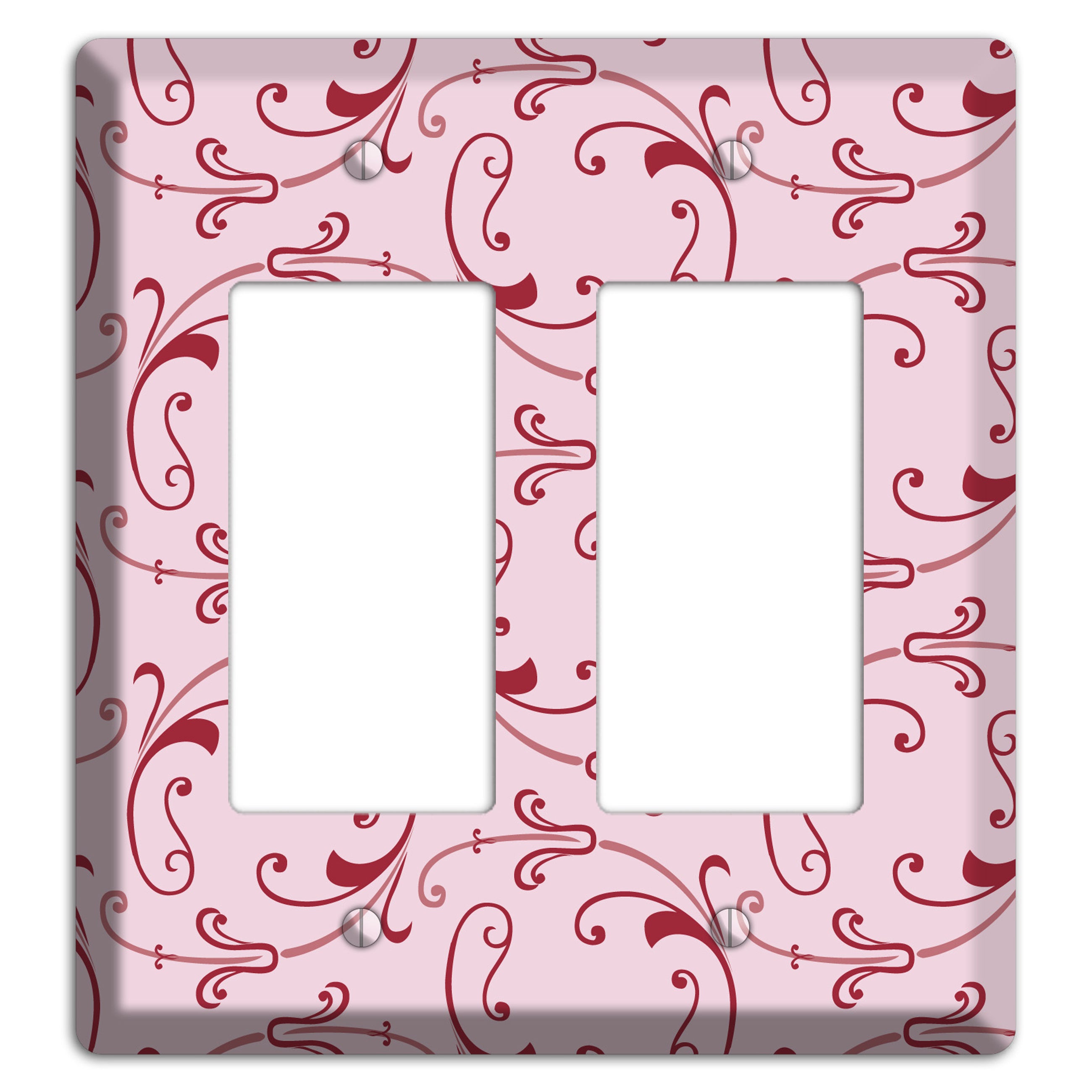 Pink Victorian Sprig 2 Rocker Wallplate
