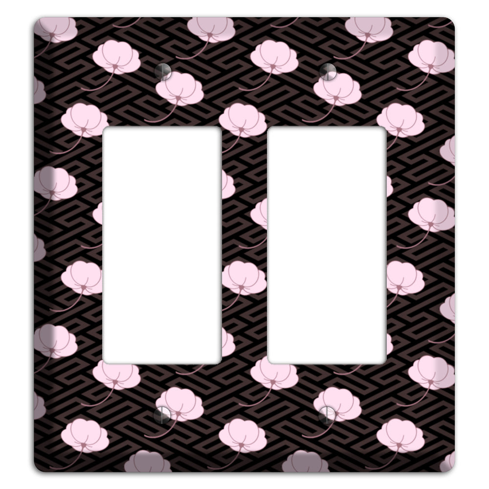 Small Asian Blossoms with Pattern 2 Rocker Wallplate