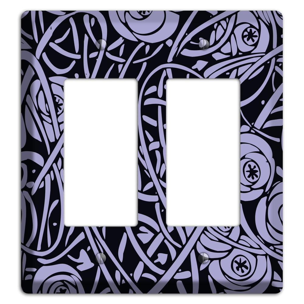 Lilac Deco Floral 2 Rocker Wallplate