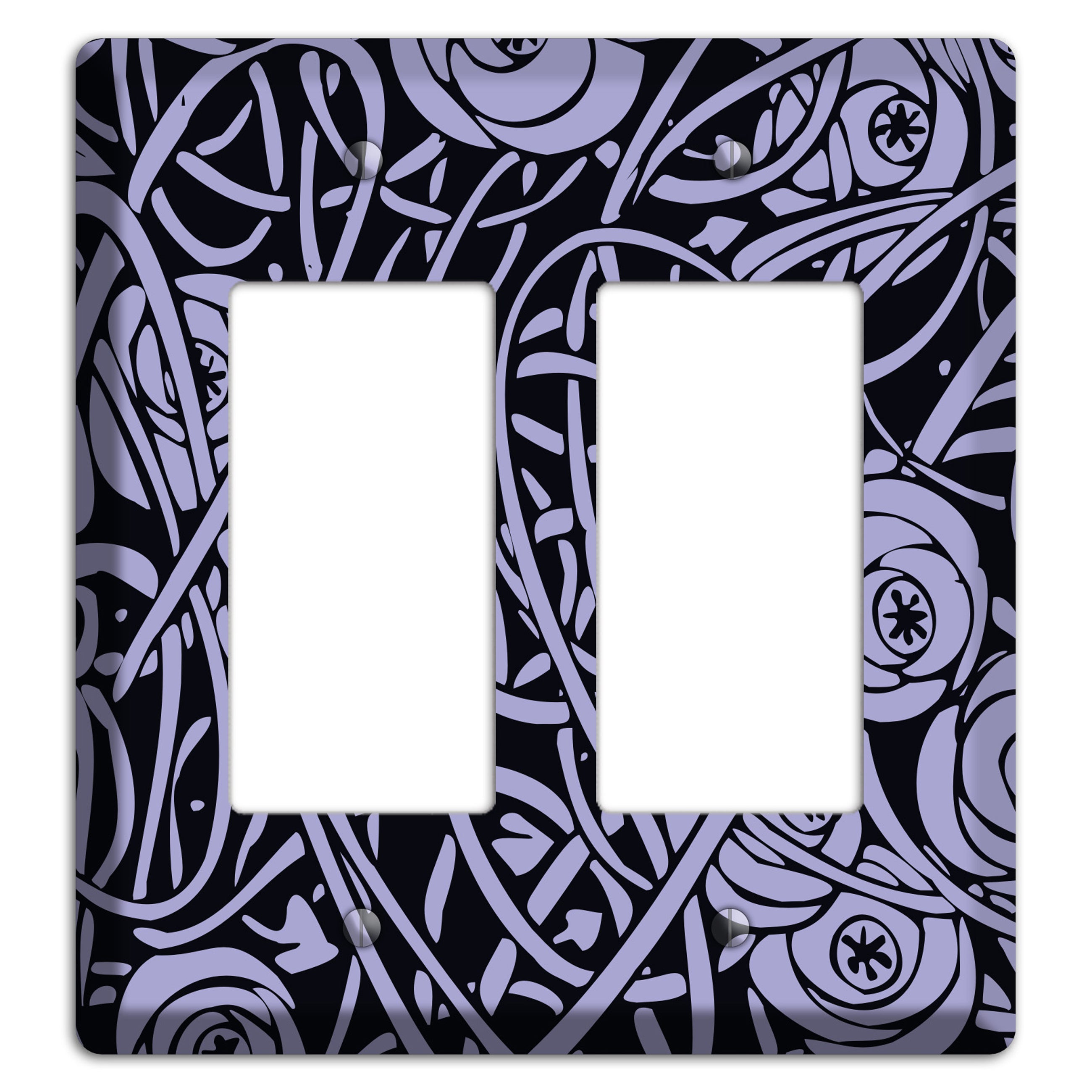 Lilac Deco Floral 2 Rocker Wallplate