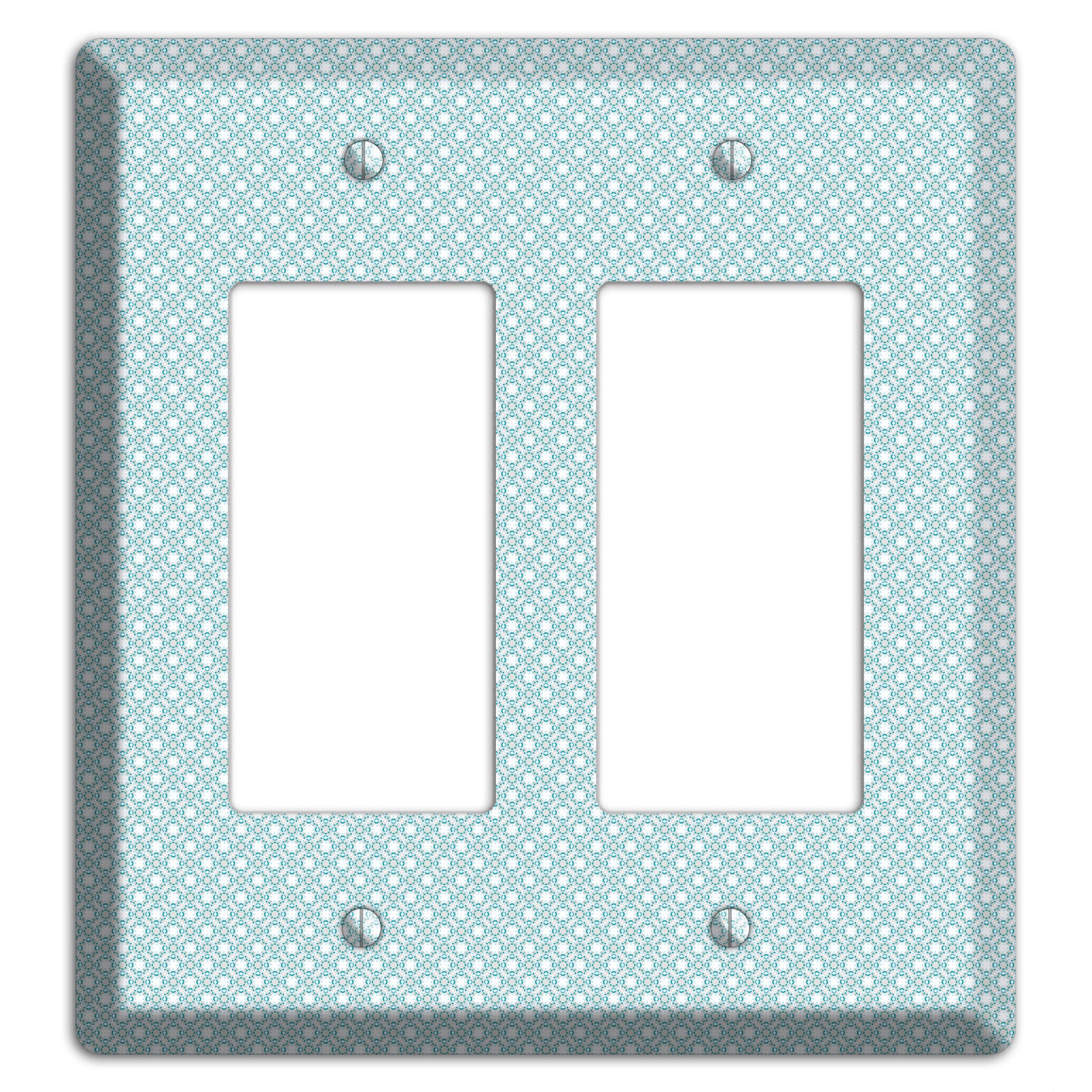 Light Blue Geometric 2 Rocker Wallplate
