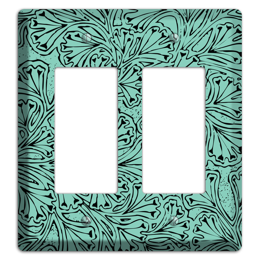 Deco Olive Interlocking Floral 2 Rocker Wallplate