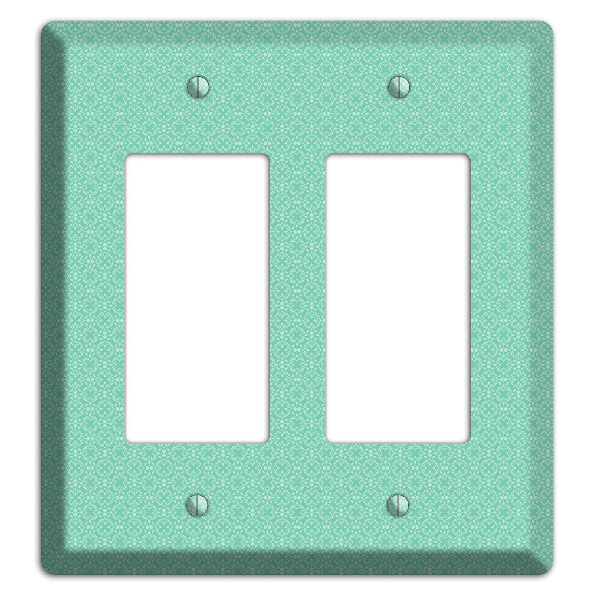Aqua Calico Cartouche 2 Rocker Wallplate