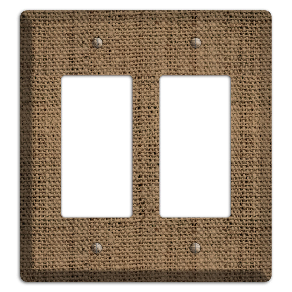 Shadow Burlap 2 Rocker Wallplate