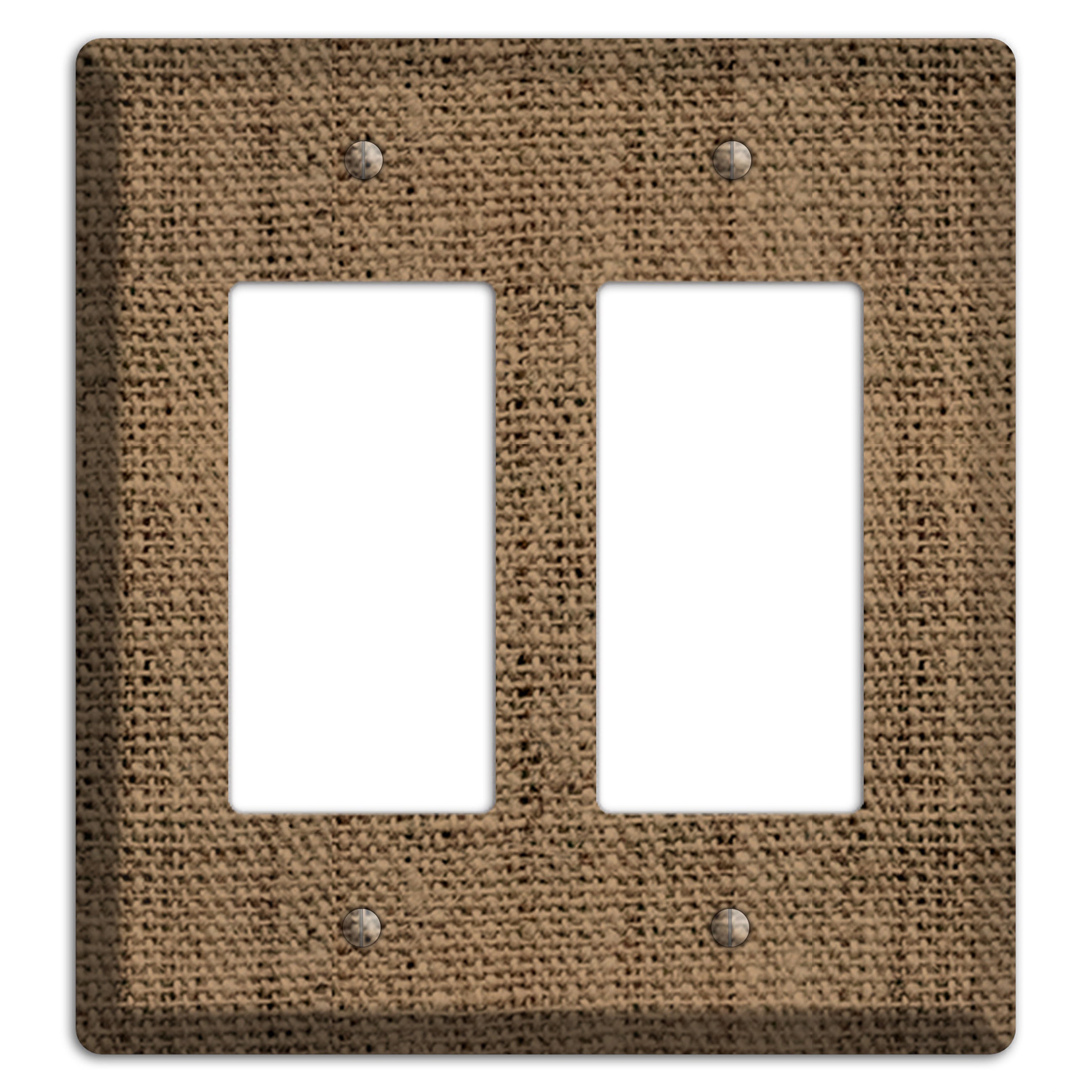 Shadow Burlap 2 Rocker Wallplate