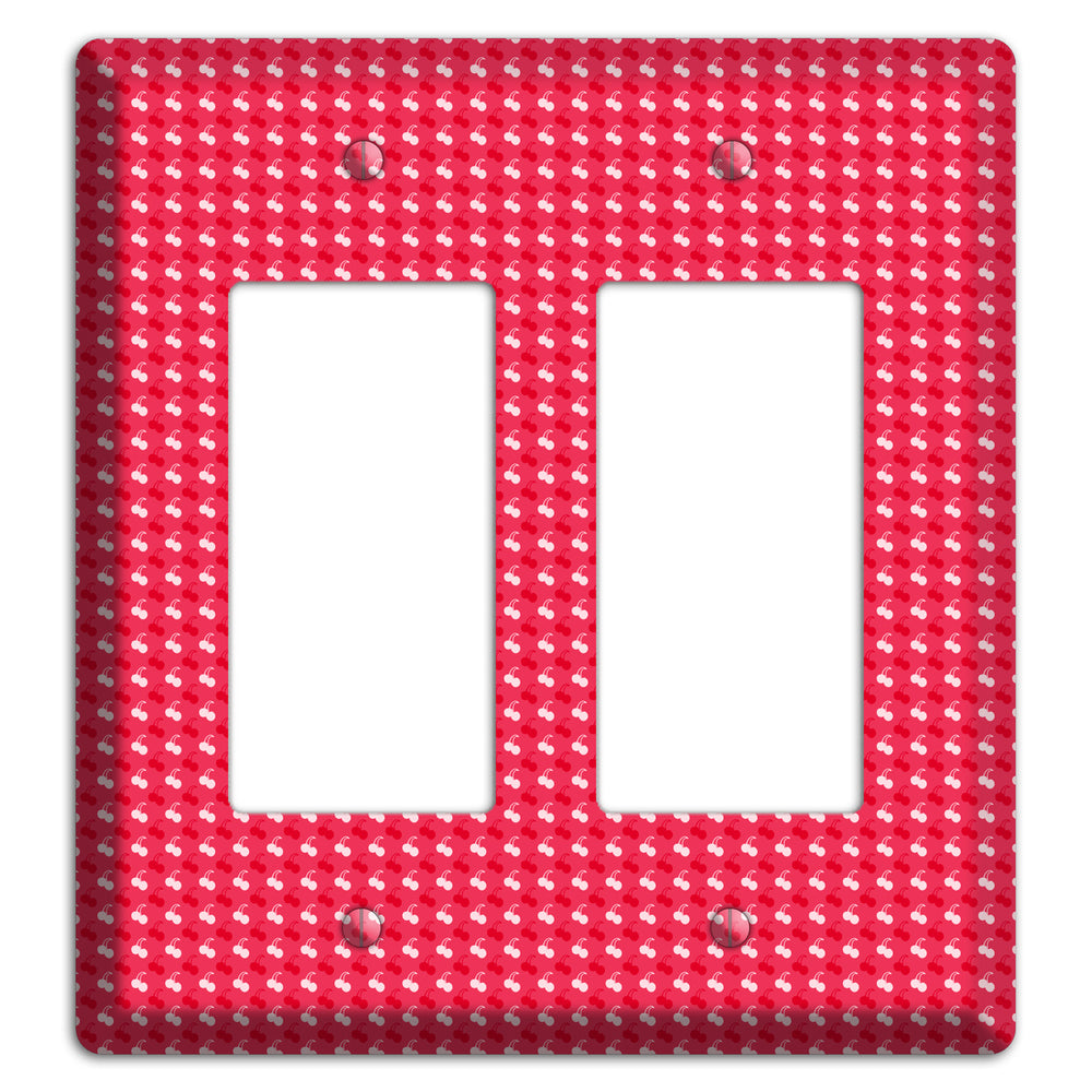 Red with White Motif 2 Rocker Wallplate