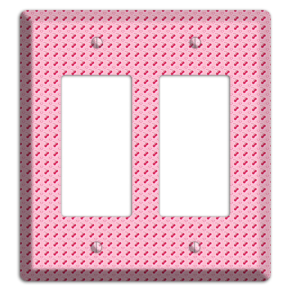 Pink with Cherries 2 Rocker Wallplate
